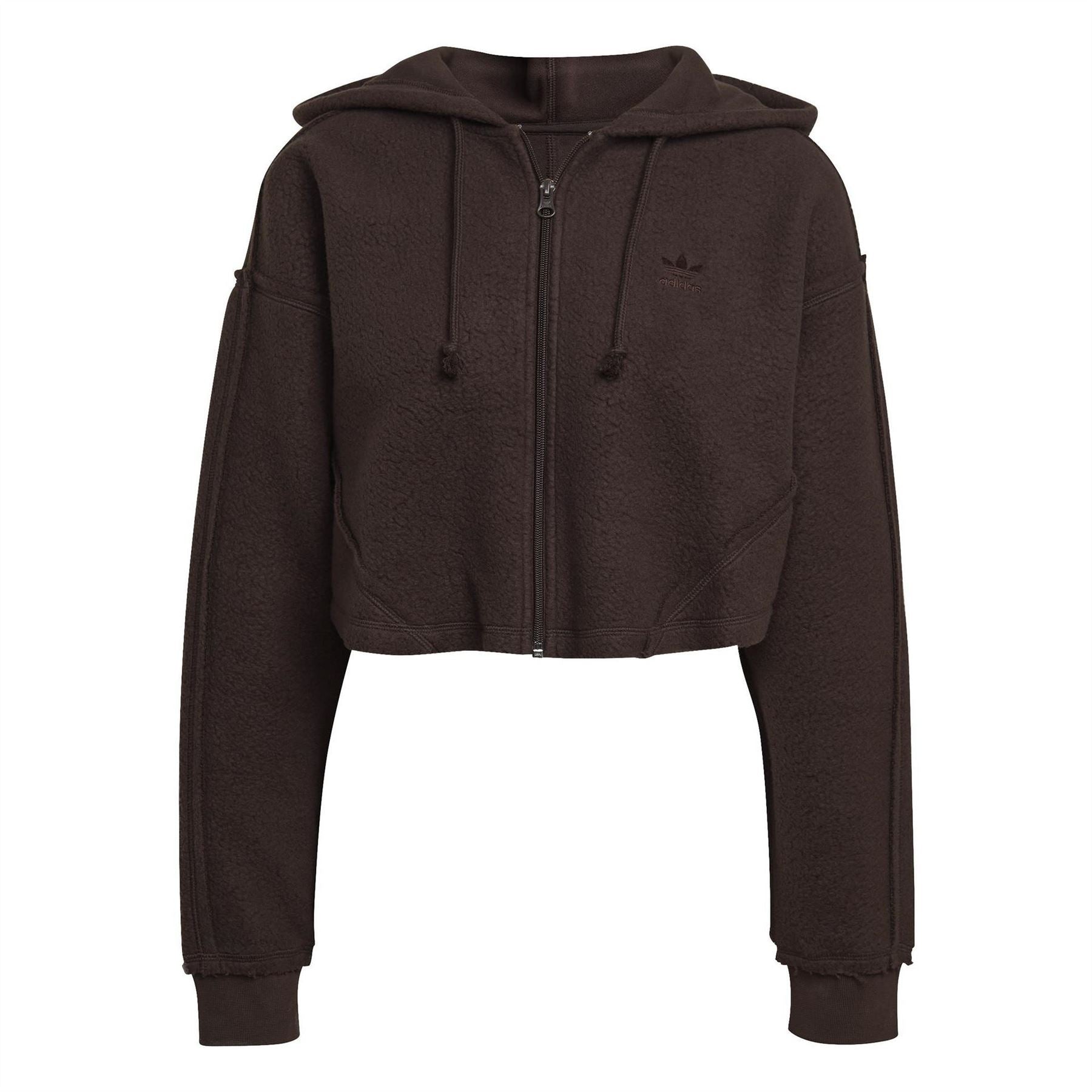 adidas Originals Womens Crop Full Zip Hoodie