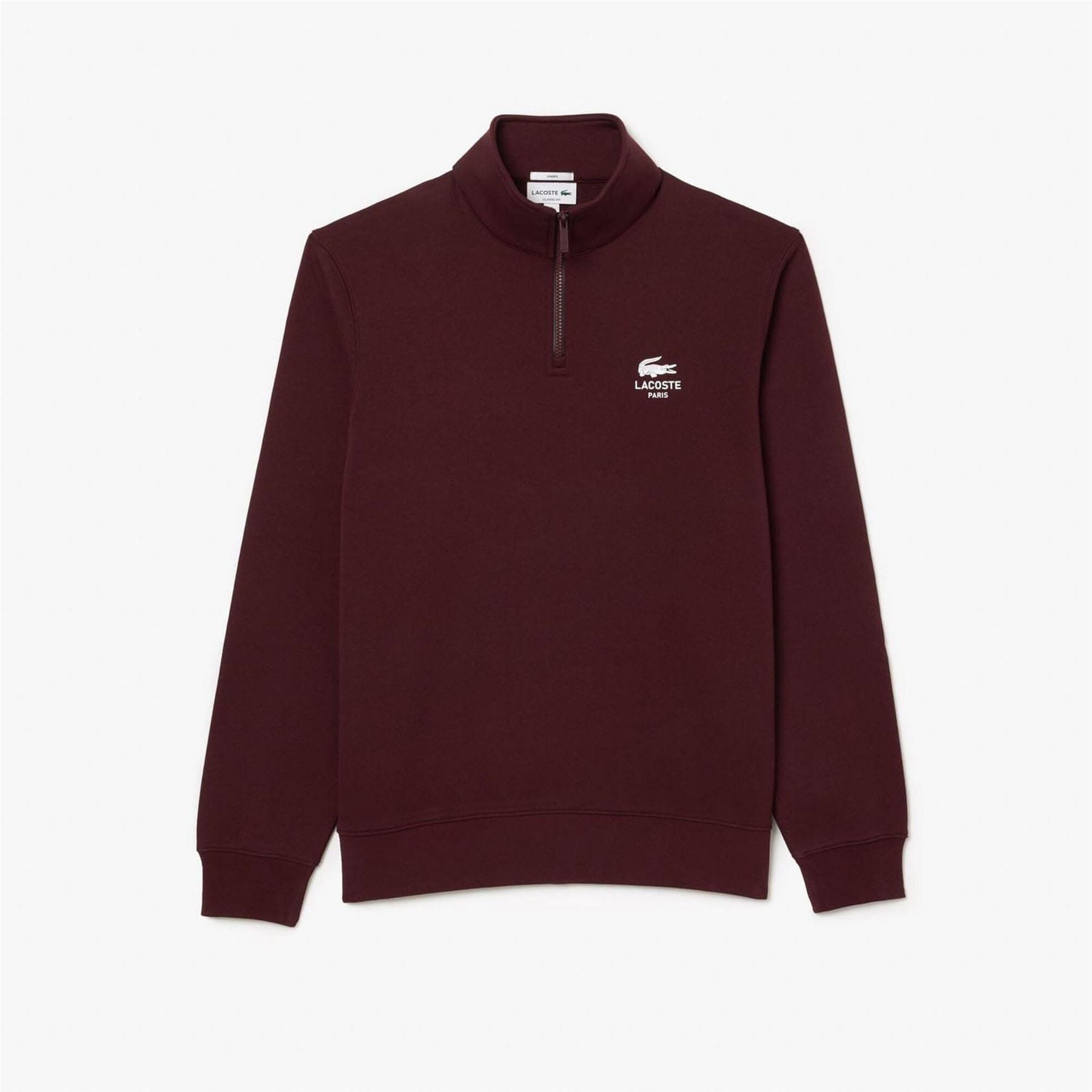 Lacoste Neck Zip Up Print Sweatshirt