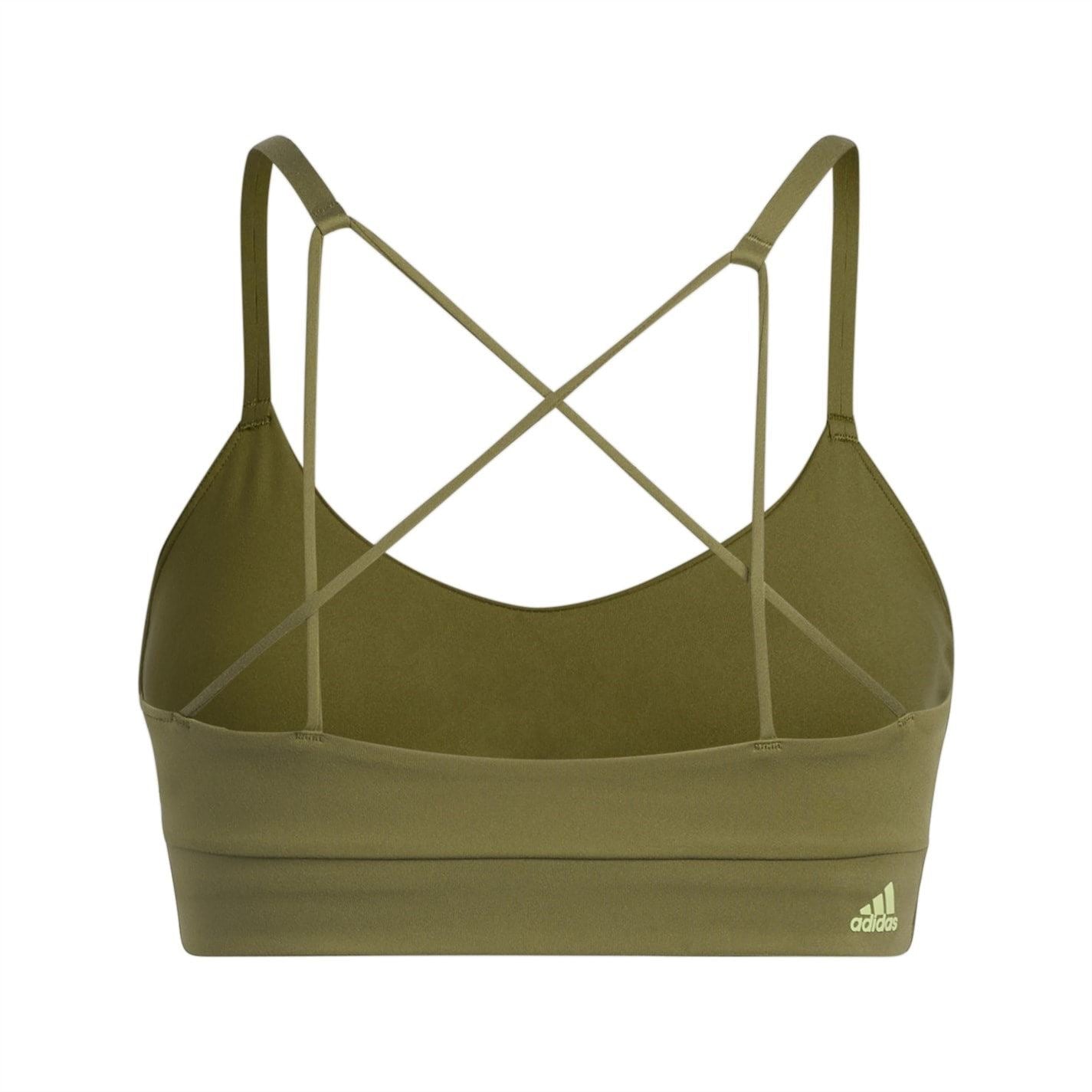 adidas Womens Aeroreact Training Light Support Logo Bra W Low Impact Sports