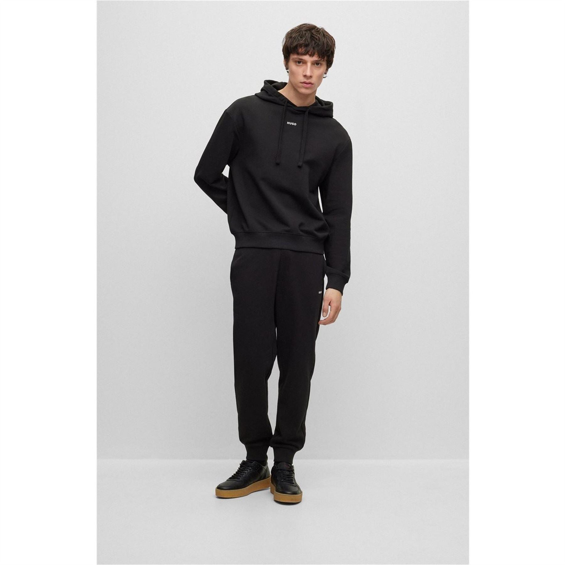 Hugo Hooded Relaxed Fit Long Sleeve Sweatshirt