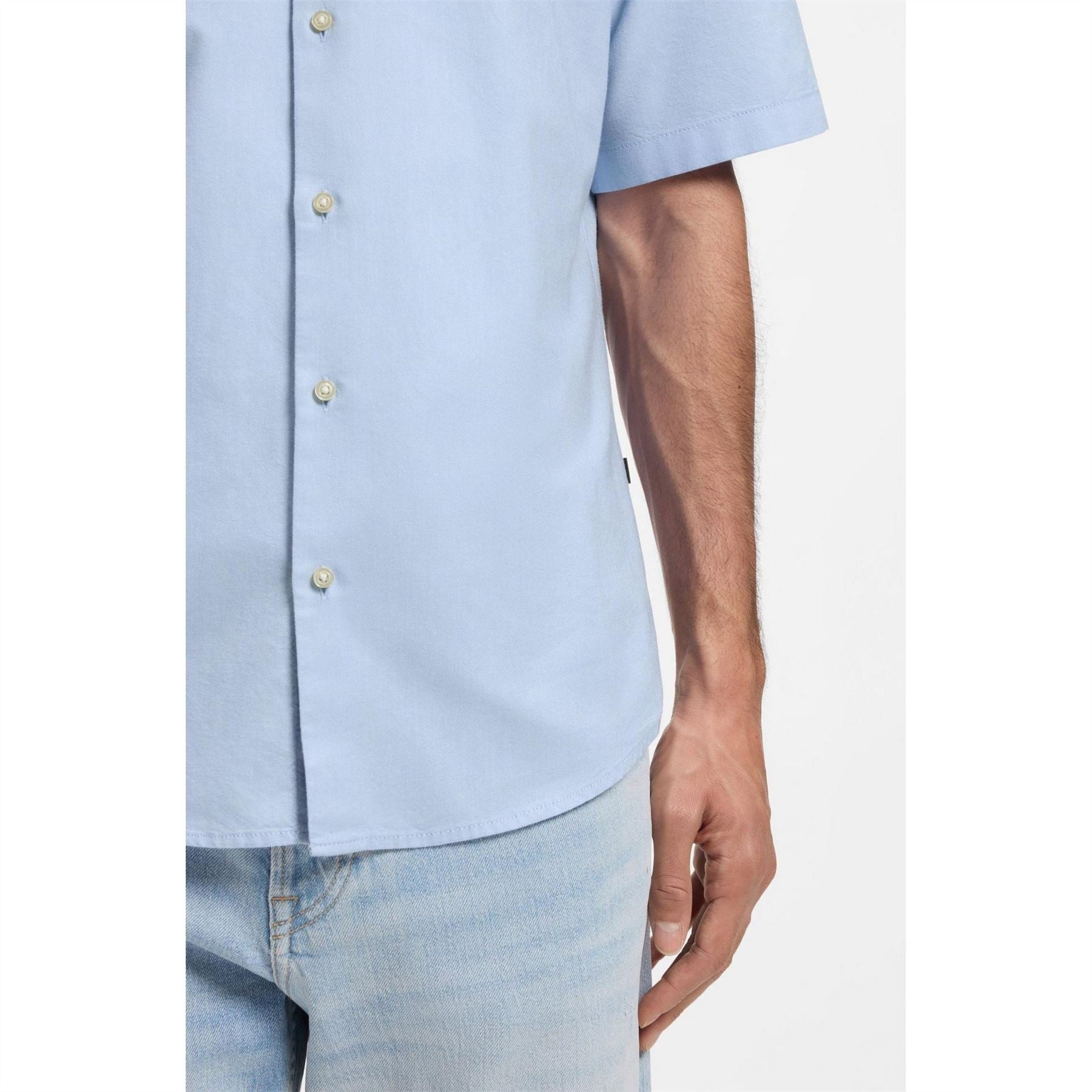 Boss Collared Neck Shirt Collar Short Sleeve Regular Fit Shirt