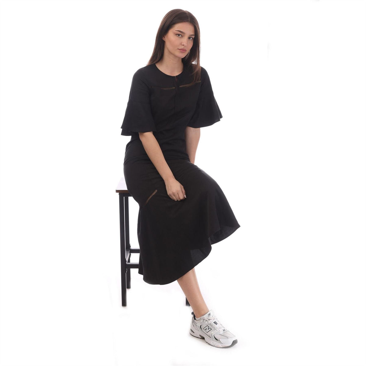 Boss Dileina Crew Neck Maxi Skater Dress