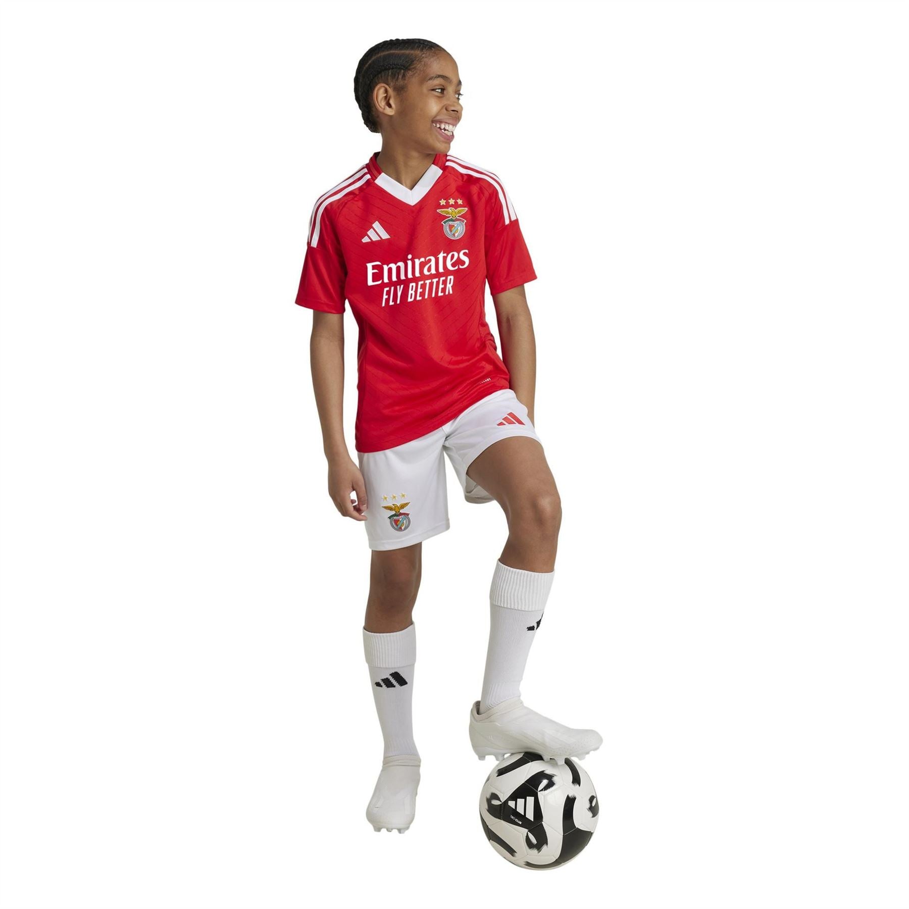 adidas V-Neck Short Sleeve T-Shirt and Soccer Shorts Set