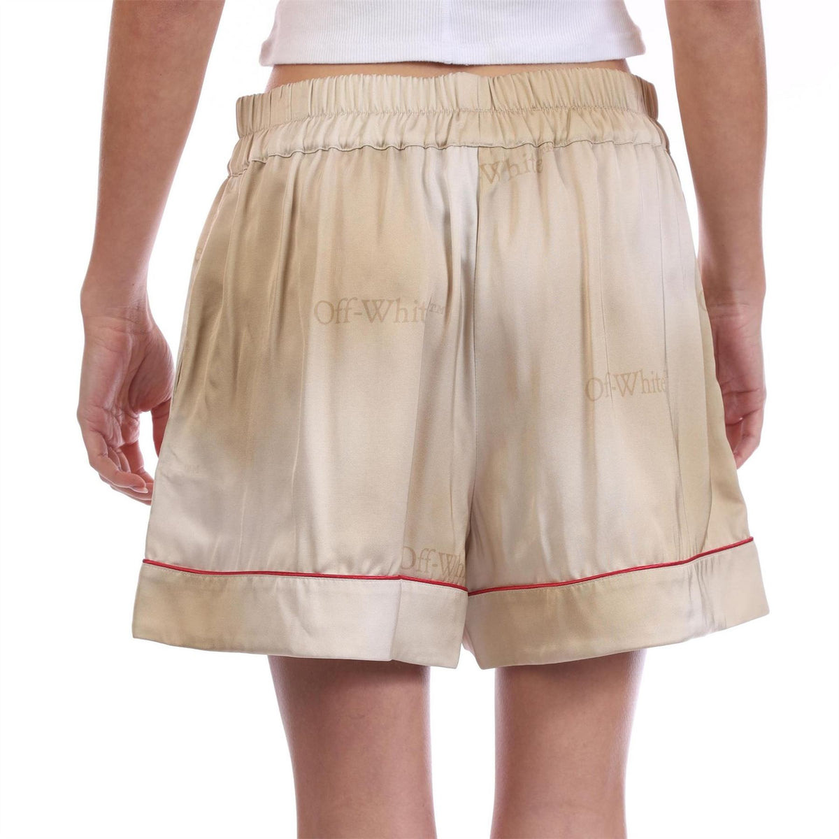 Off White Pyjama Shorts