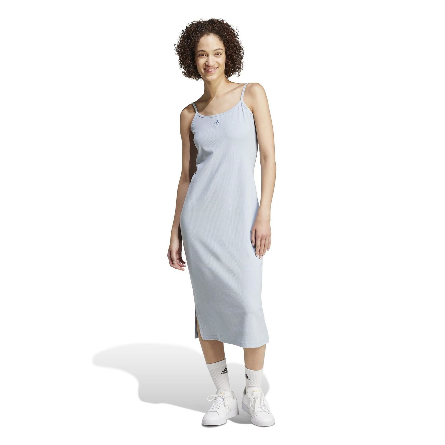 adidas All Szn Rib Fitted Midi Dress