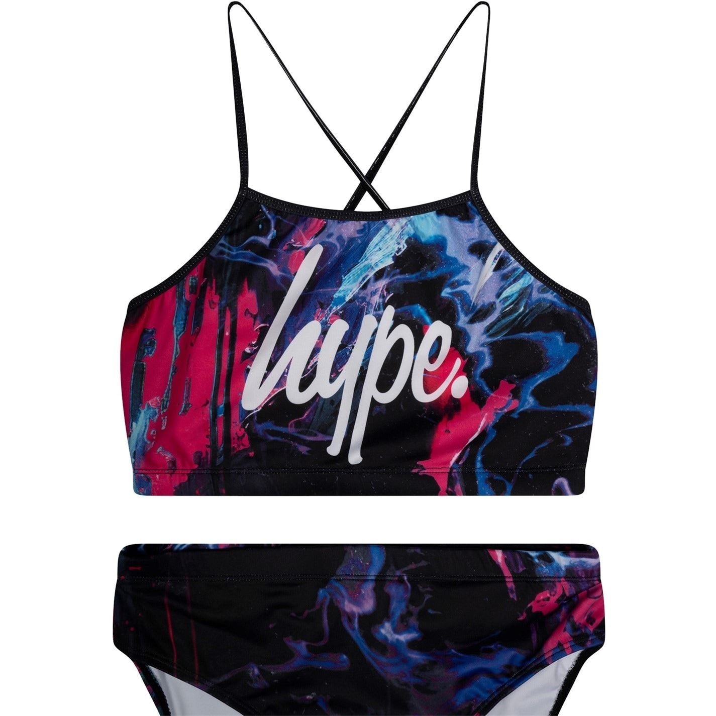 Hype Smudge Graphic Print Bikini