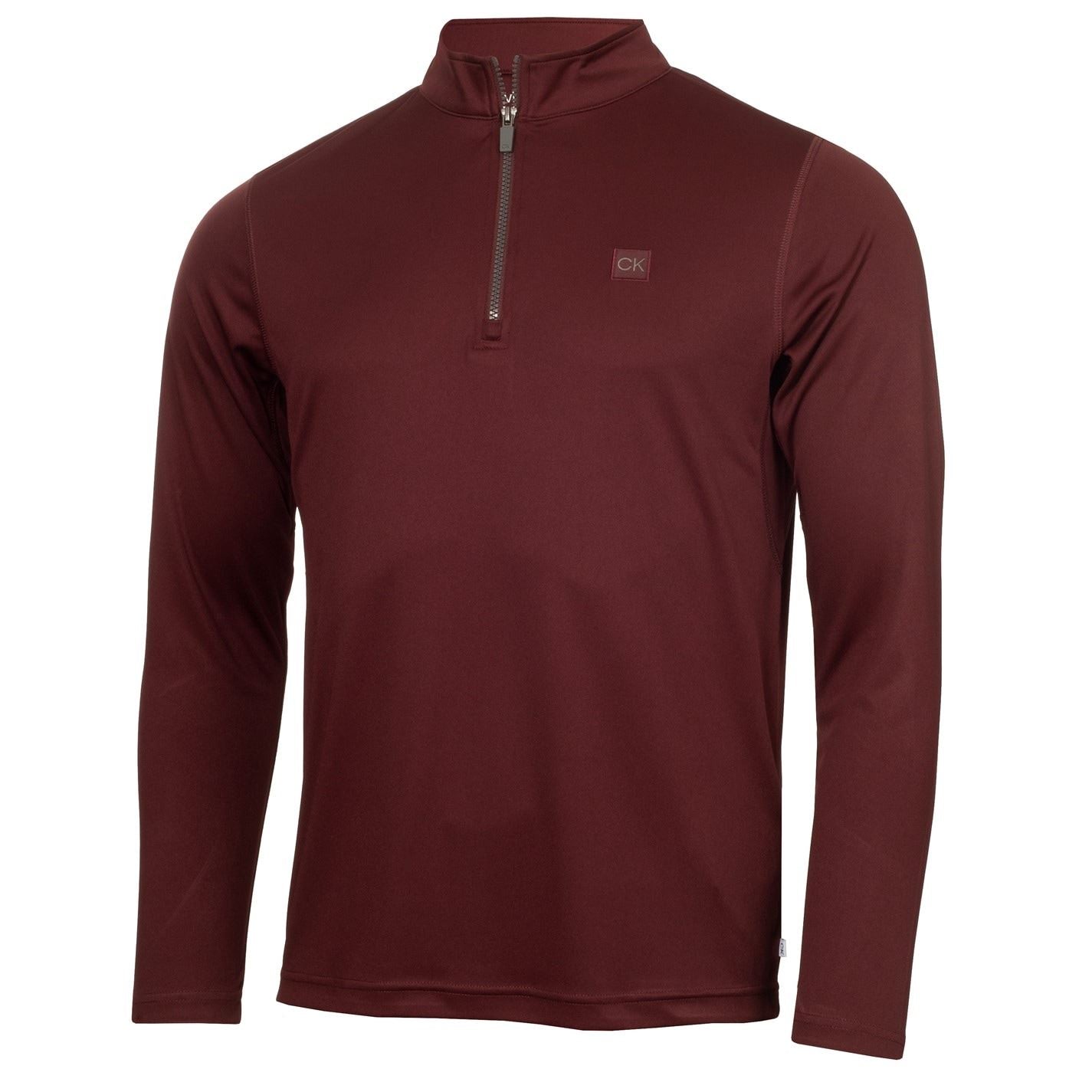 Calvin Klein Golf Regular Fit Zip Neck Long Sleeve Sweatshirt
