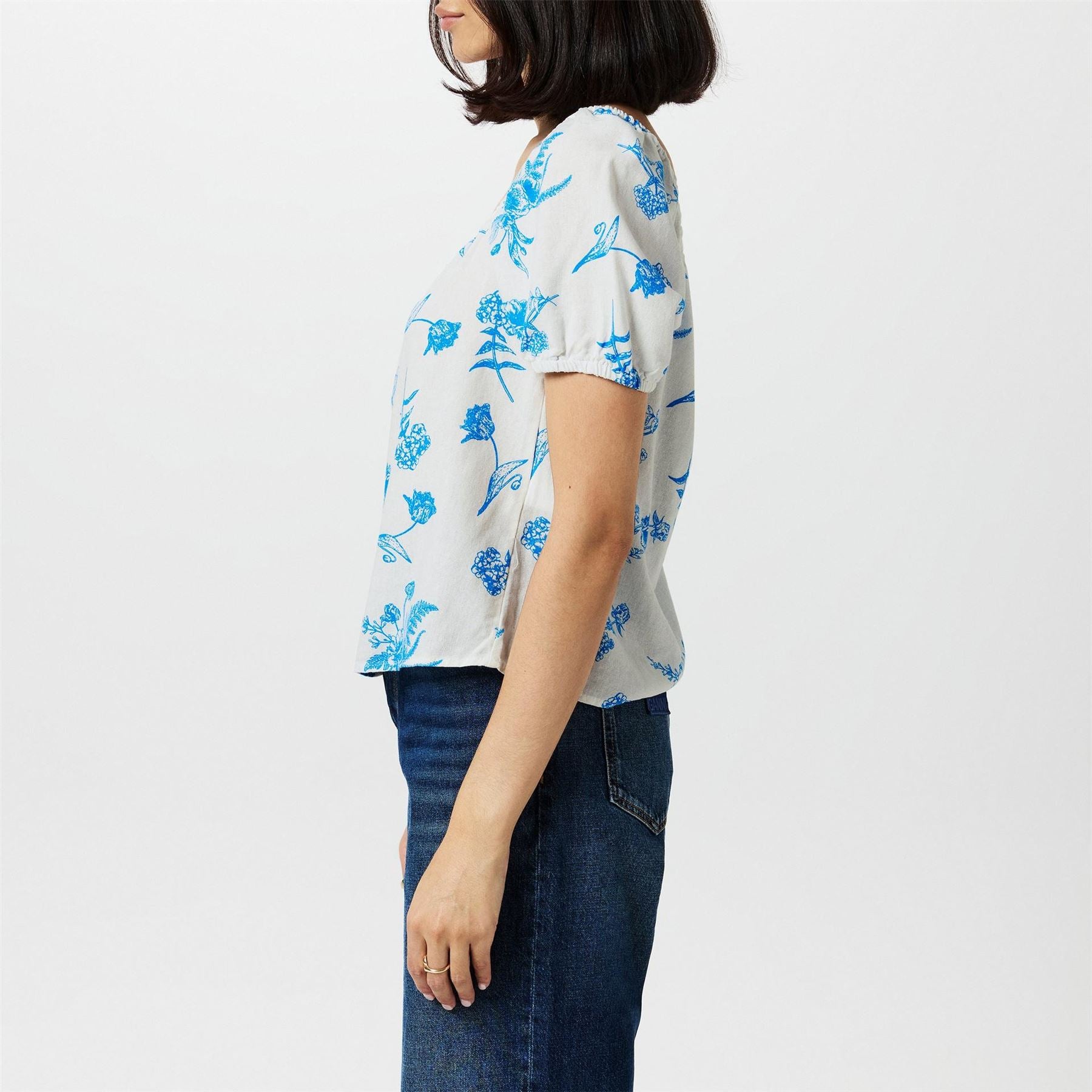 Vero Moda Short Sleeve Square Neck Blouse