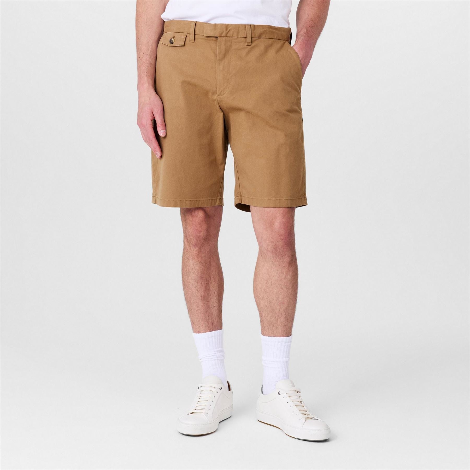 Ted Baker Solid Patterned Chino Shorts