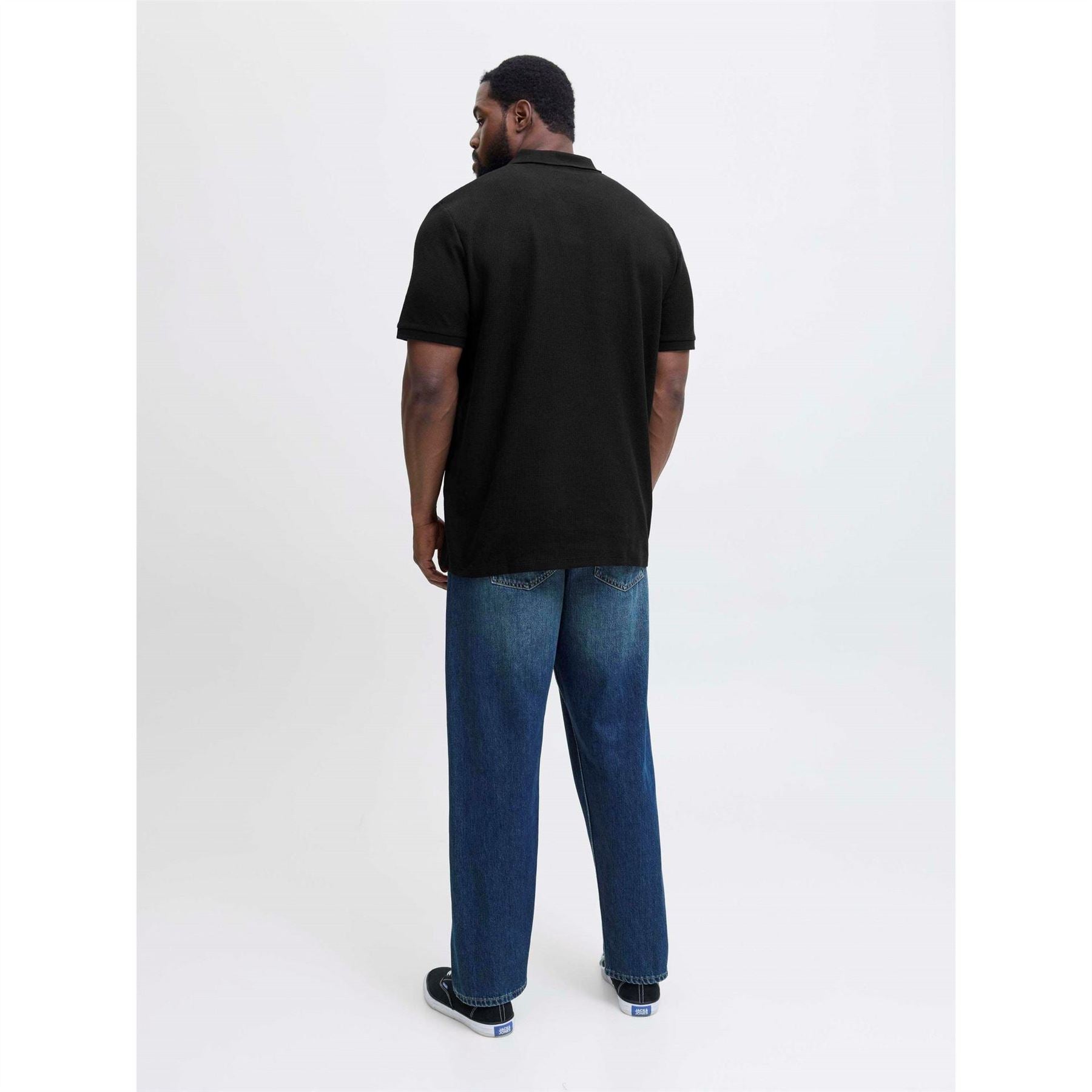Jack and Jones Mens Austin Zip Polo Plus Size