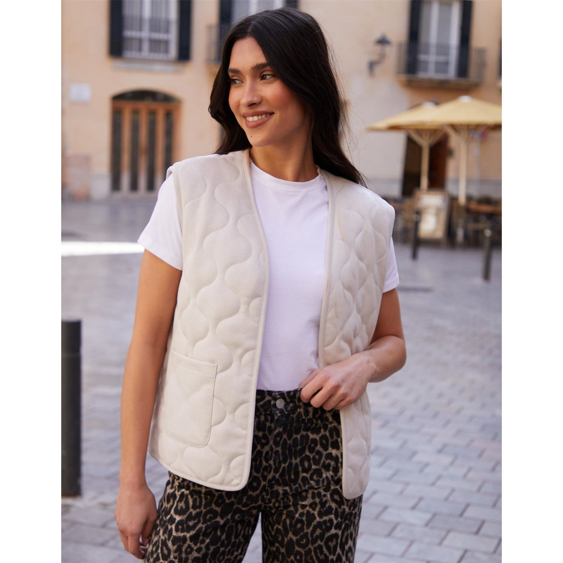Threadbare Dnila Quilted Solid Gilet