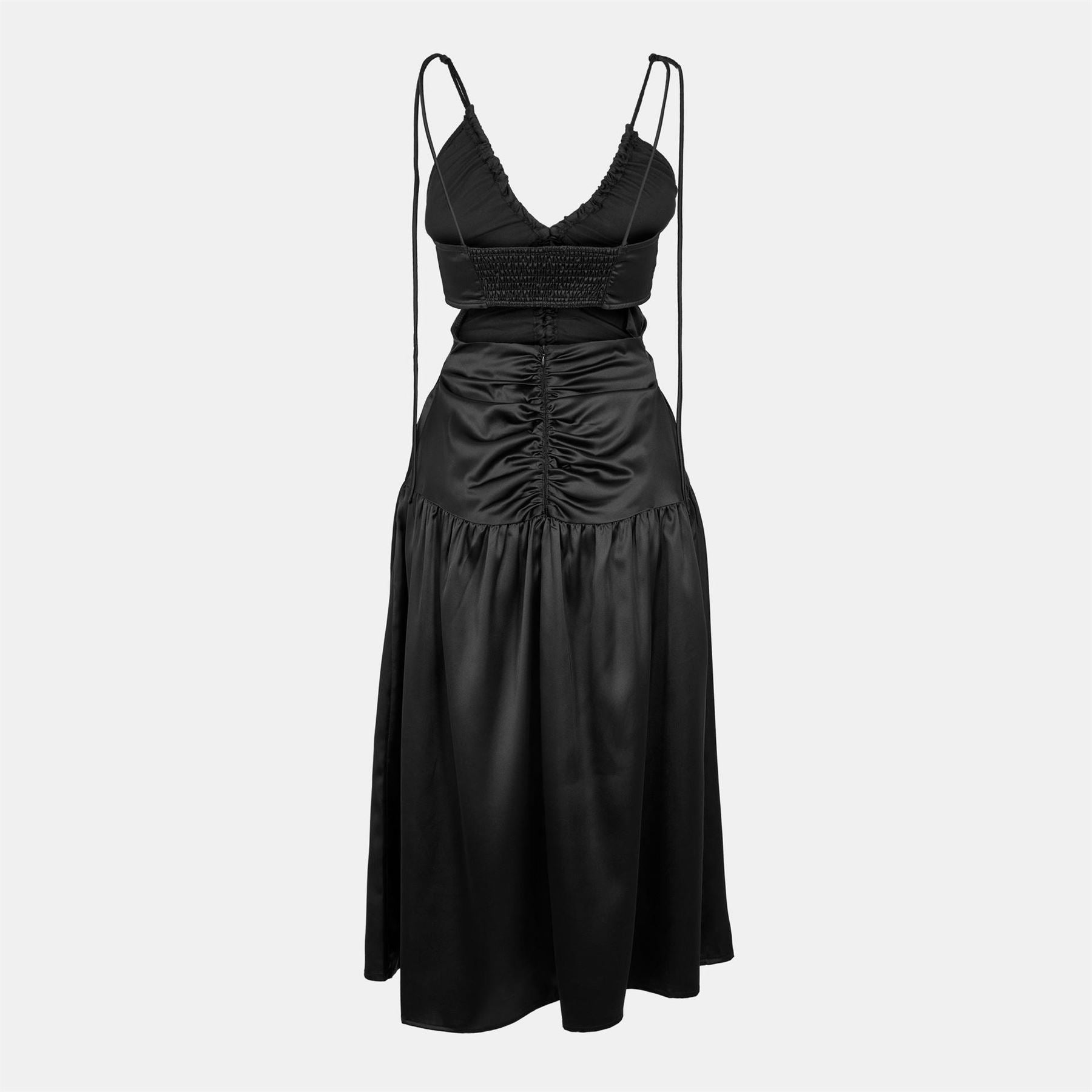 AmyLynn Cinched Tie V-Neck Midi Slip Dress