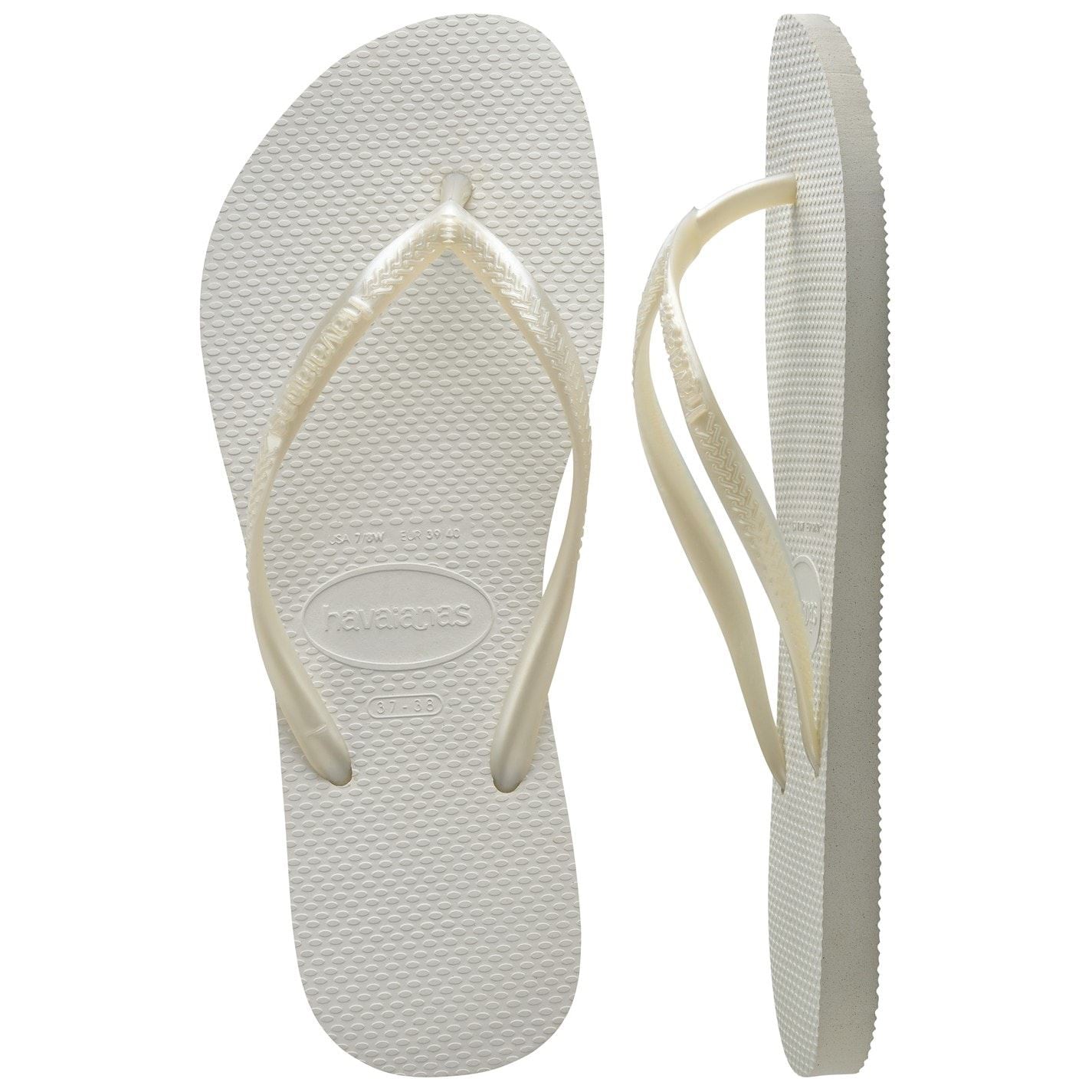 Havaianas Slim Textured Flat Heel Flip Flops
