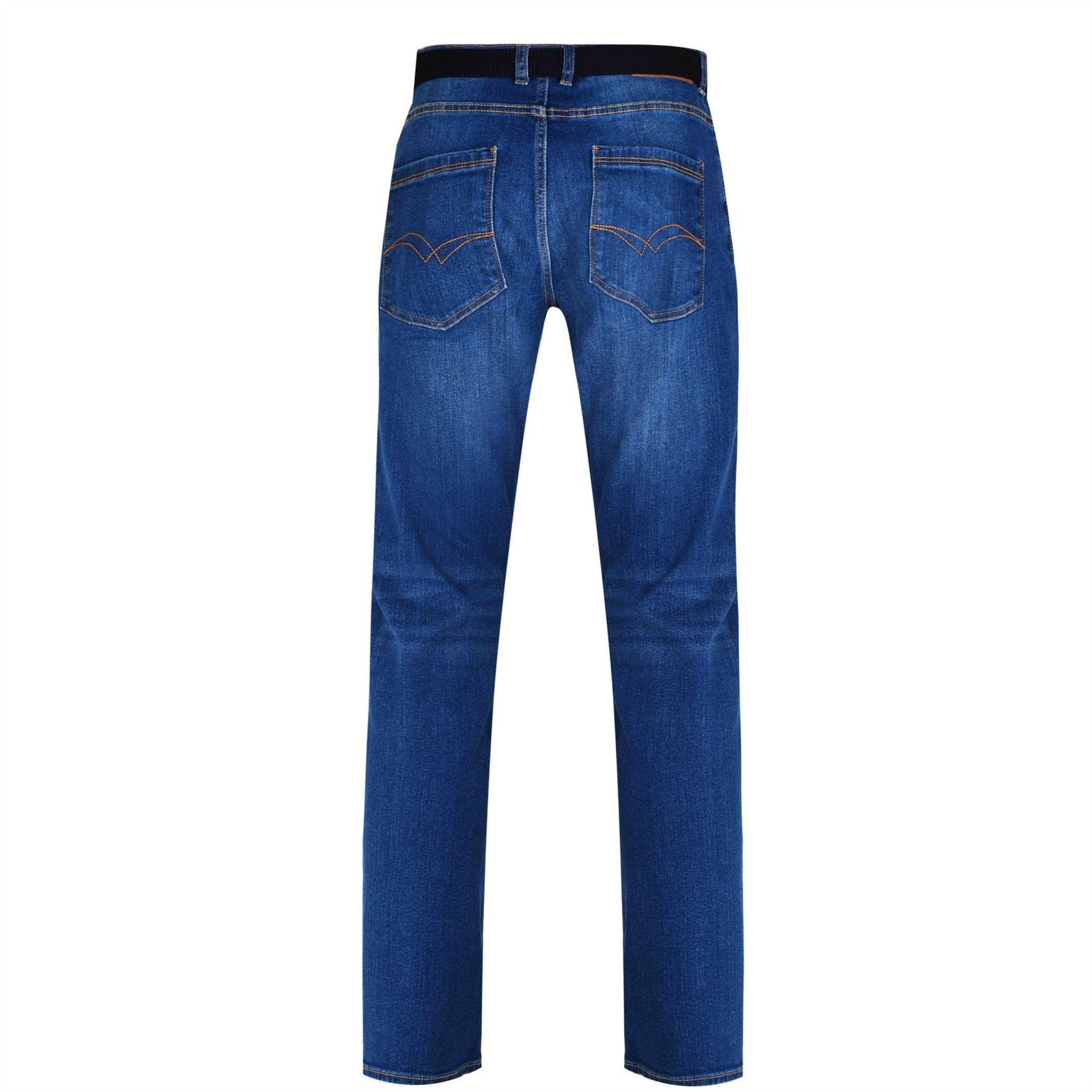 Lee Cooper Mens Belted Jeans