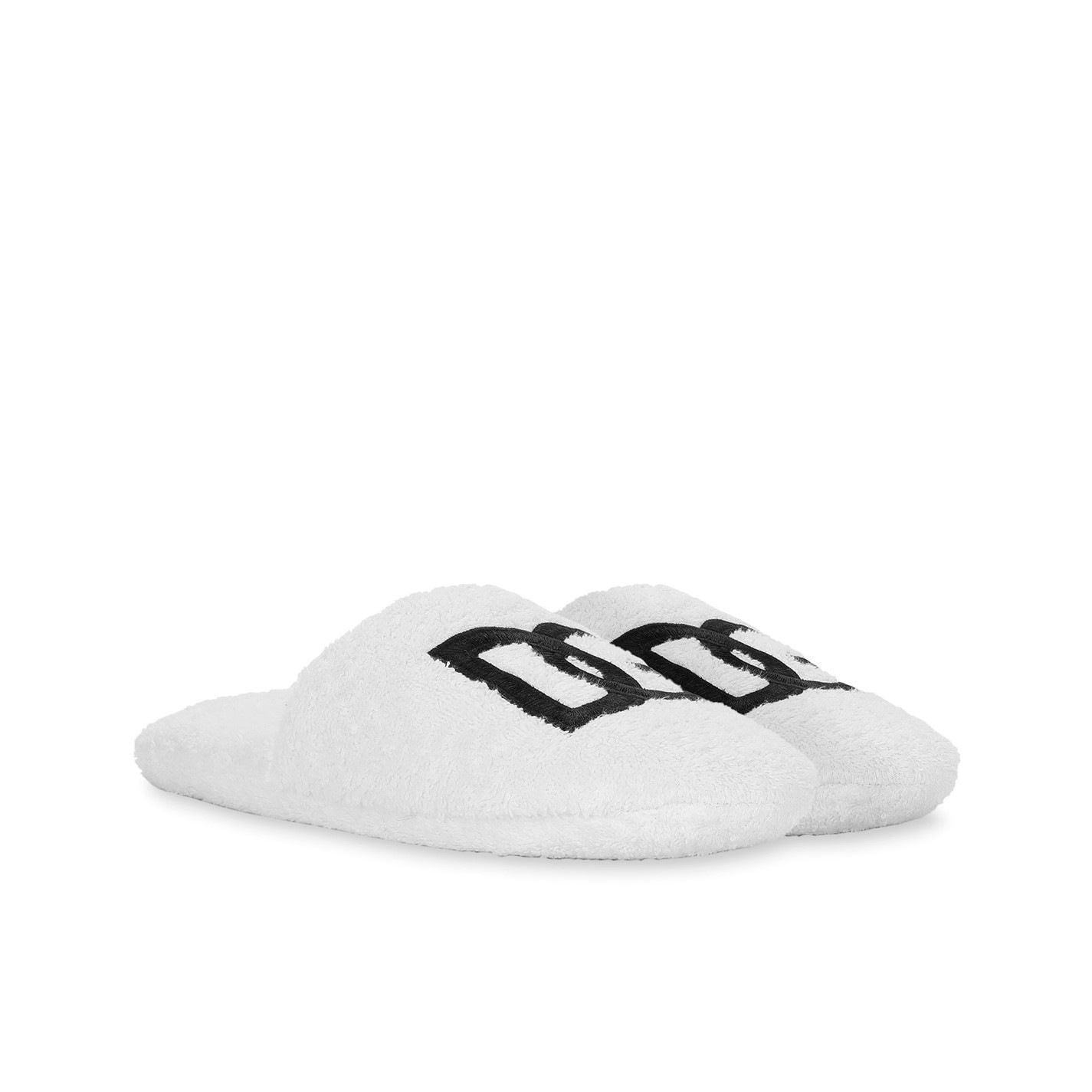 Dolce and Gabbana Casa And Gabbana Embroidered Terry Cotton Slippers