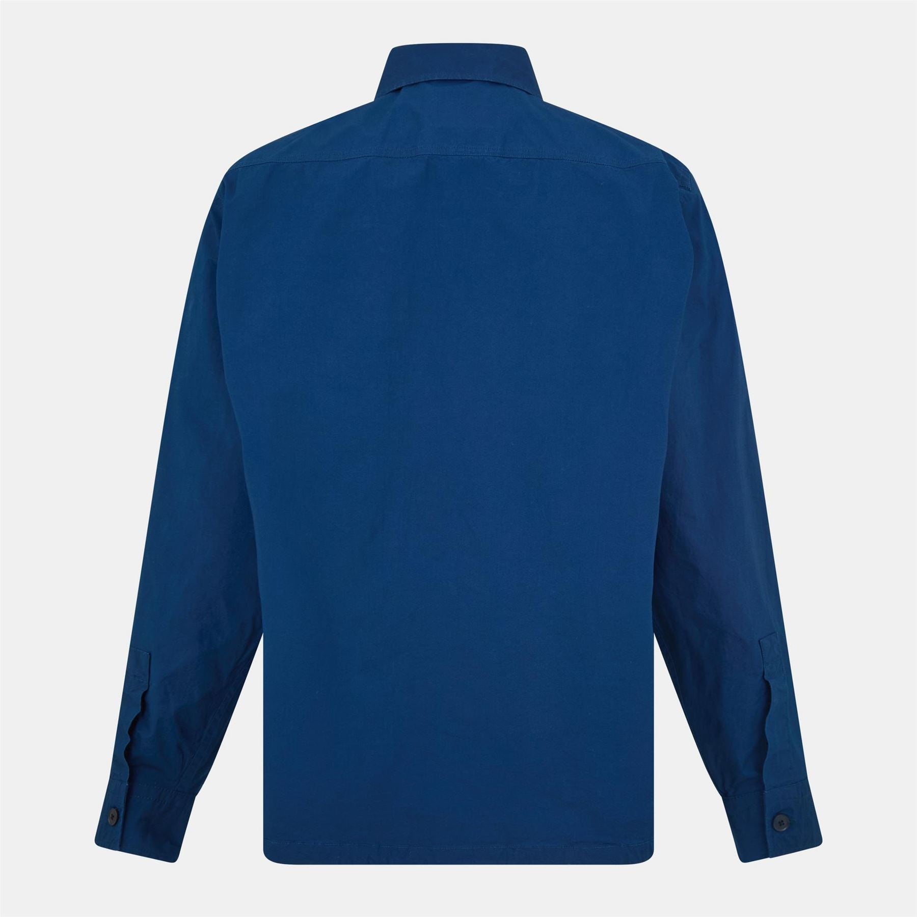 Boss Solid Snap Button Shirt Collared Barrel Cuff Overshirt