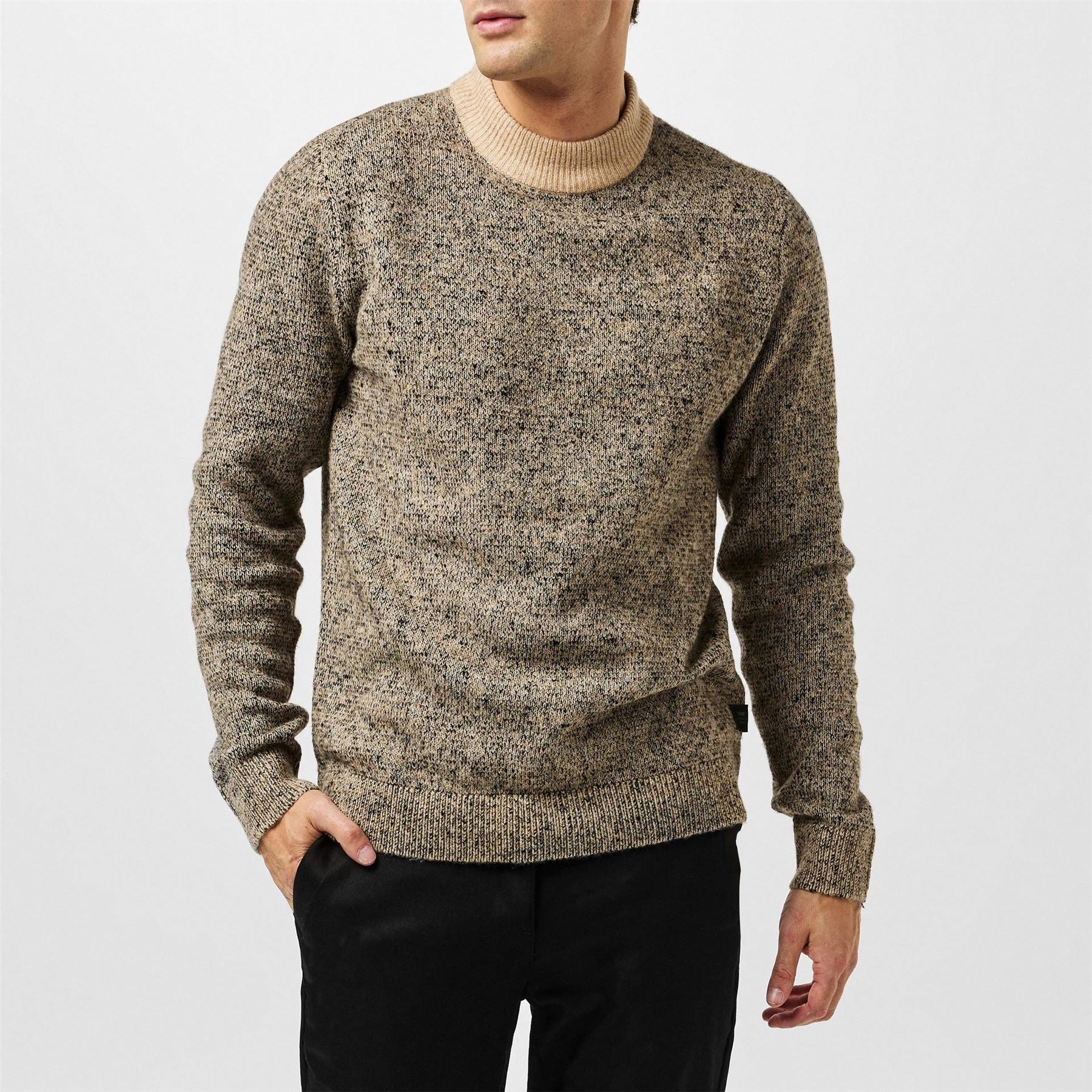 Jack and Jones Mens Space Crew Neck Knitted Jumper