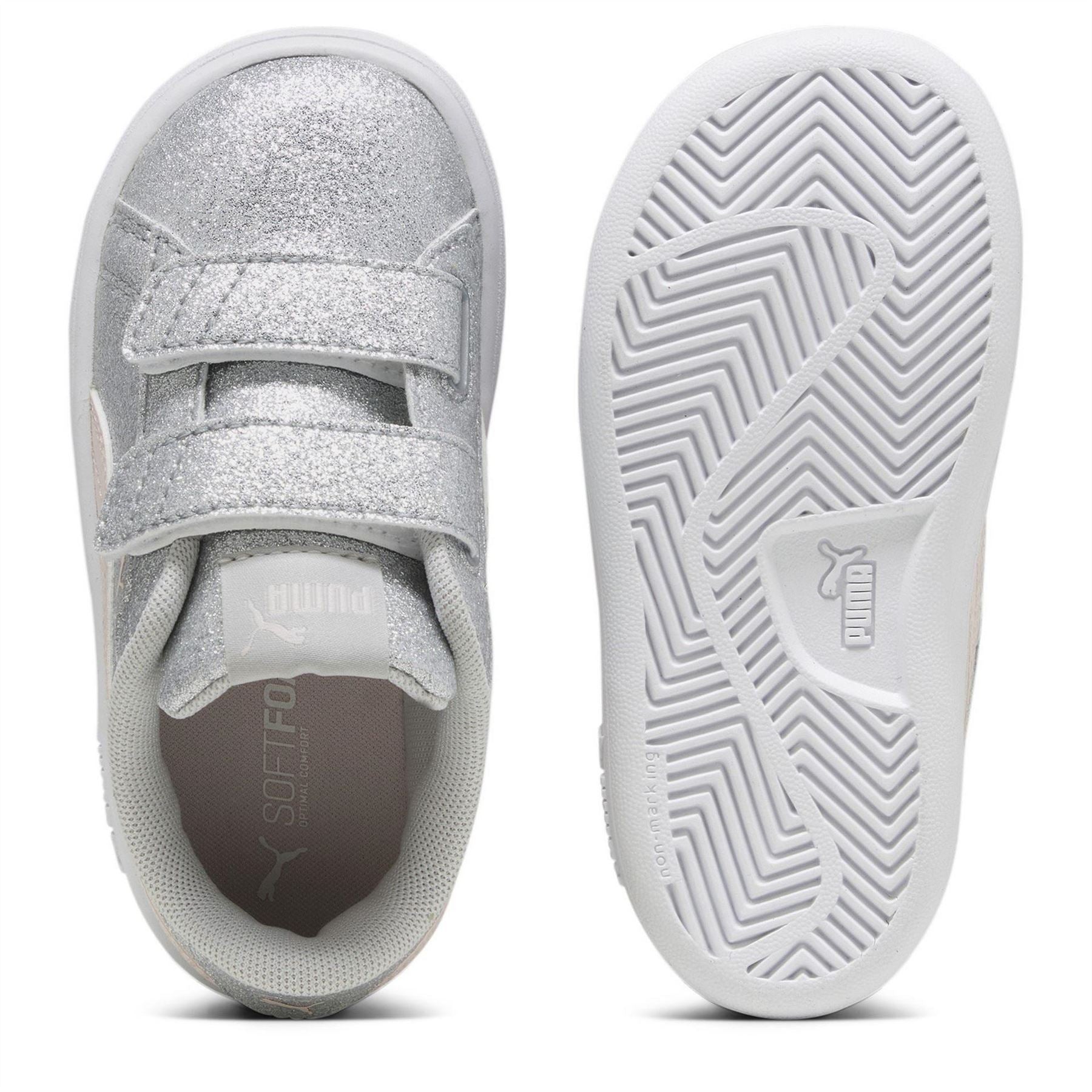 Puma Smash 3.0 Glitz Glam V Infant Girl Trainers
