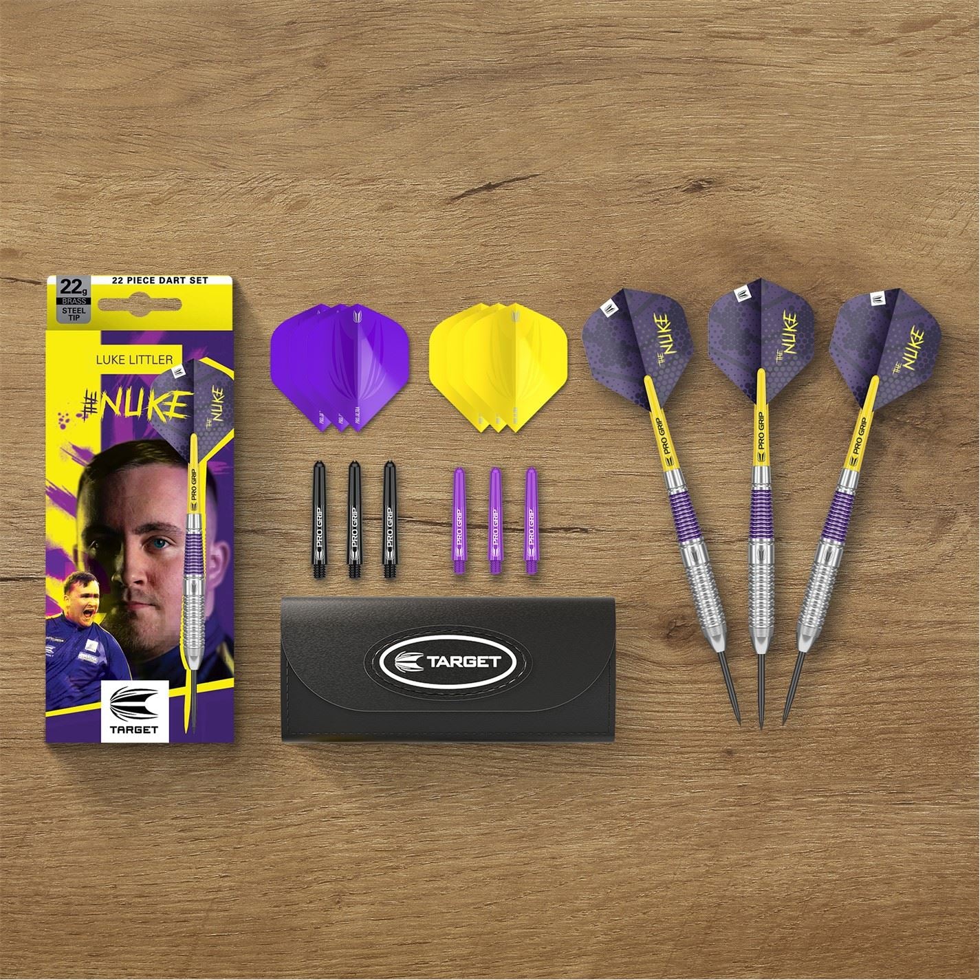 Target Darts Luke Littler 22g Brass Dart Set