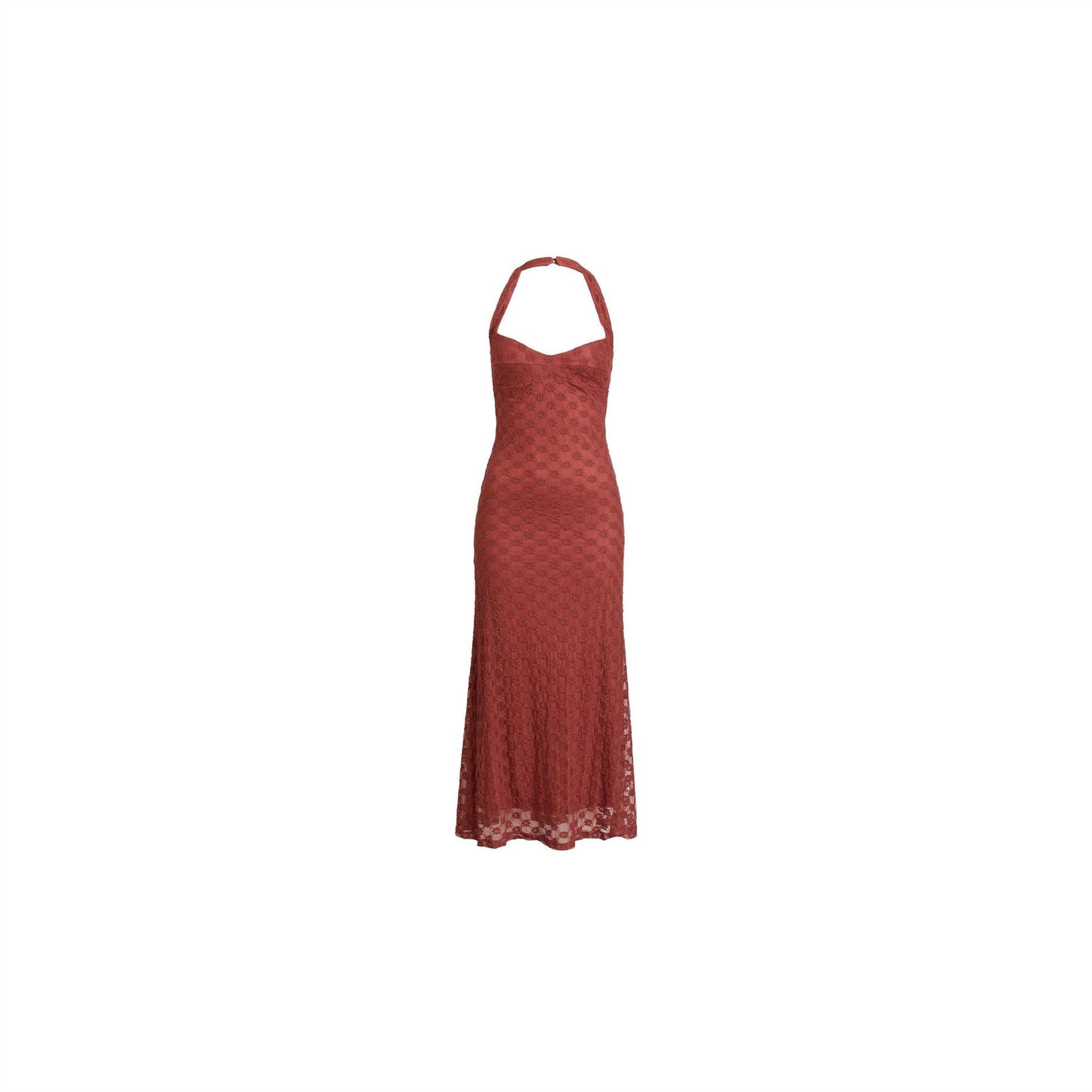 Bardot Mariko Halter Neck Long Maxi Dress