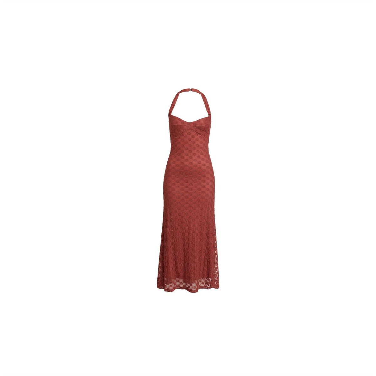 Bardot Mariko Halter Neck Long Maxi Dress