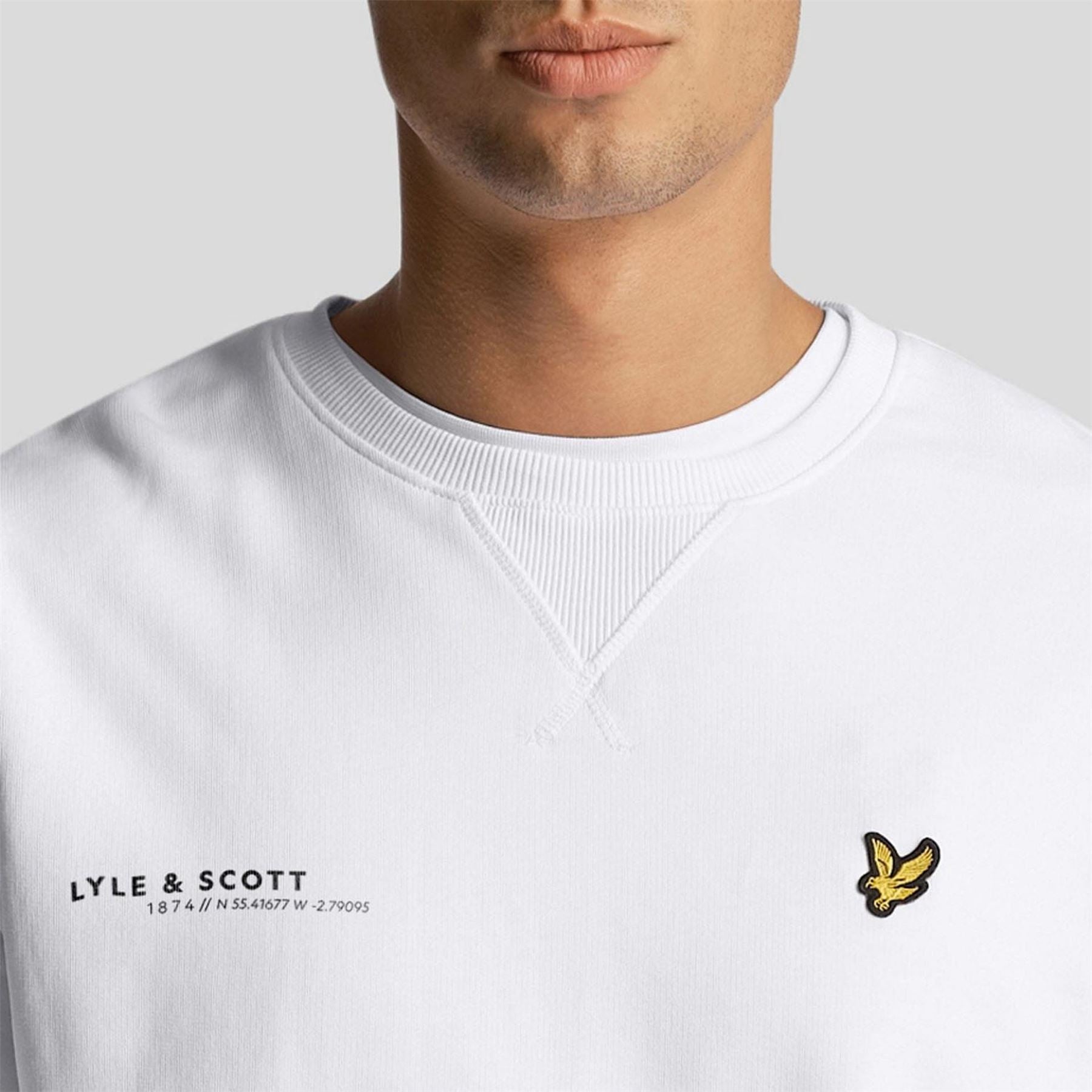 Lyle and Scott Ordinate Print Crewneck Sweatshirt