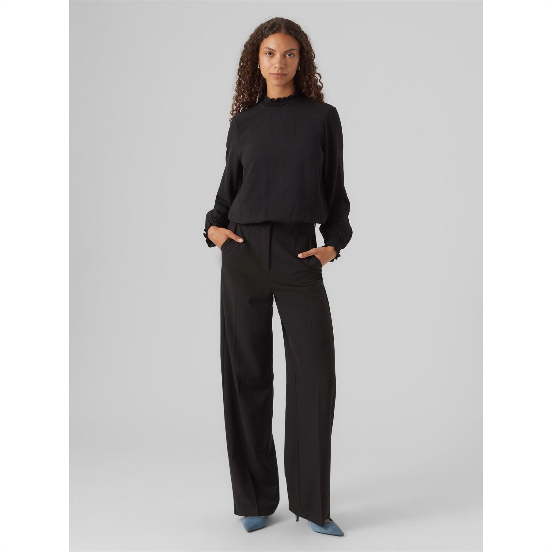 Vero Moda Open Neck Long Sleeve Blouse