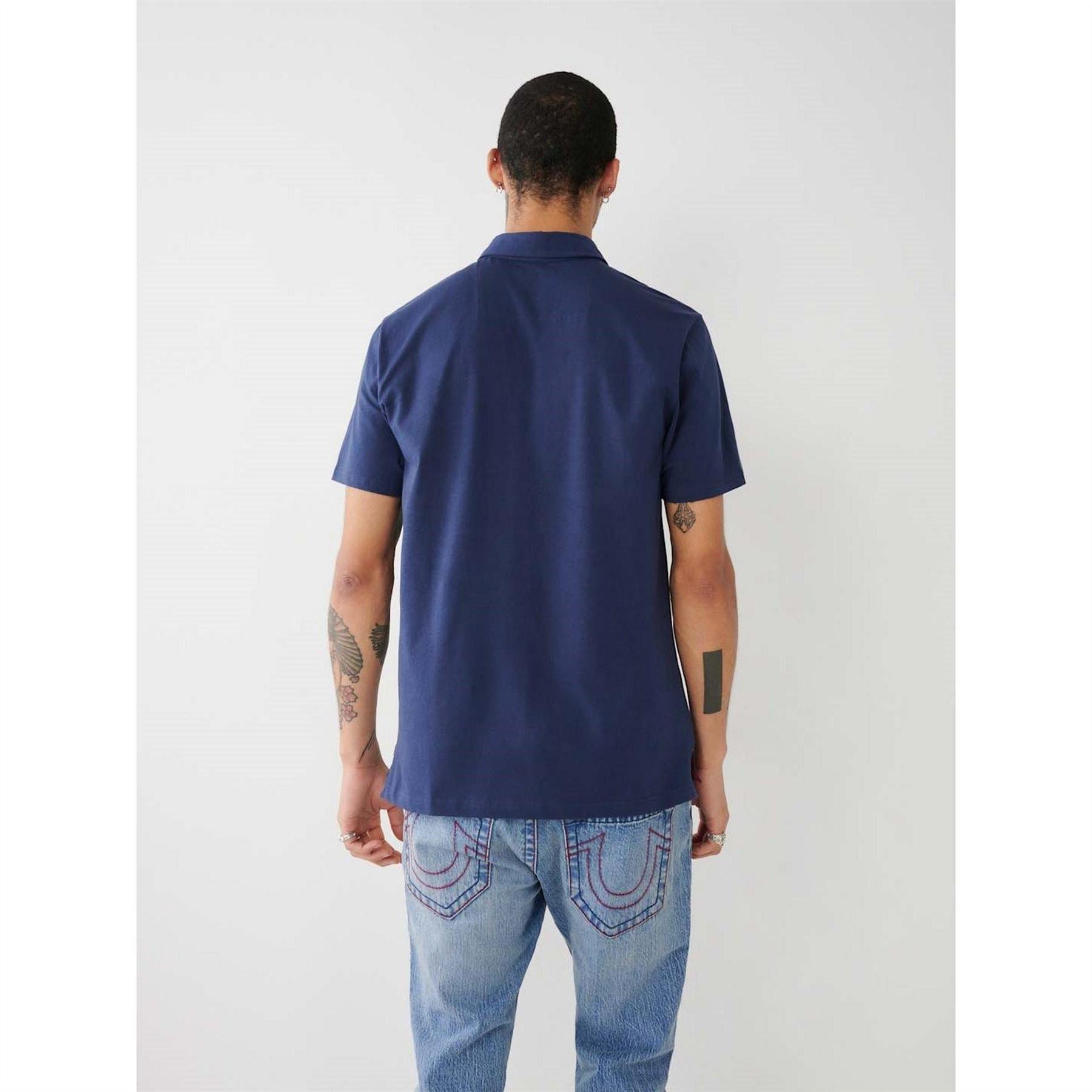 True Religion Horseshoes Short Sleeve Polo Shirt