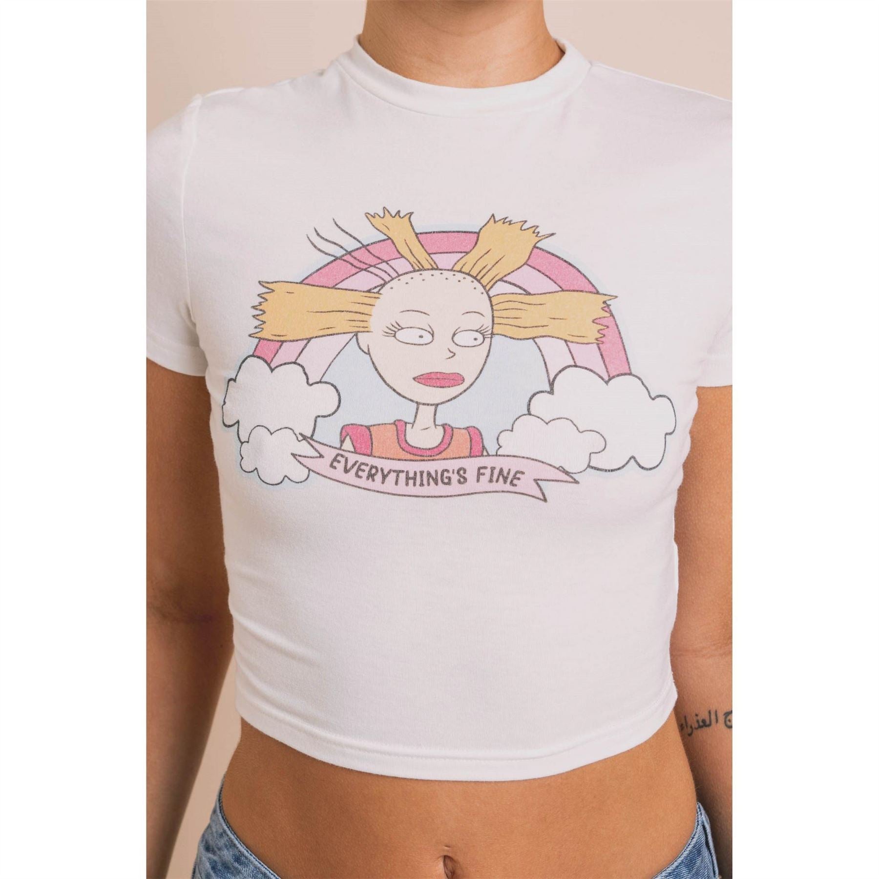Daisy Street Rugrats Cropped Slim Fit T-Shirt