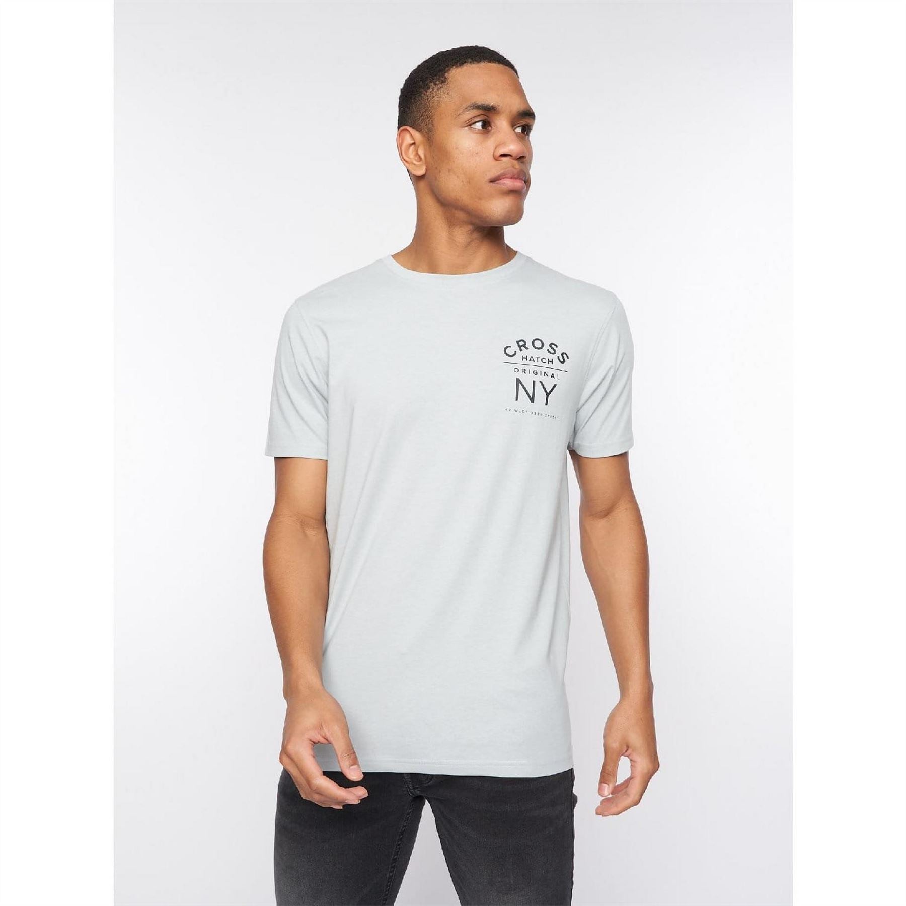 Crosshatch Pack Of Brandax Print T-Shirts
