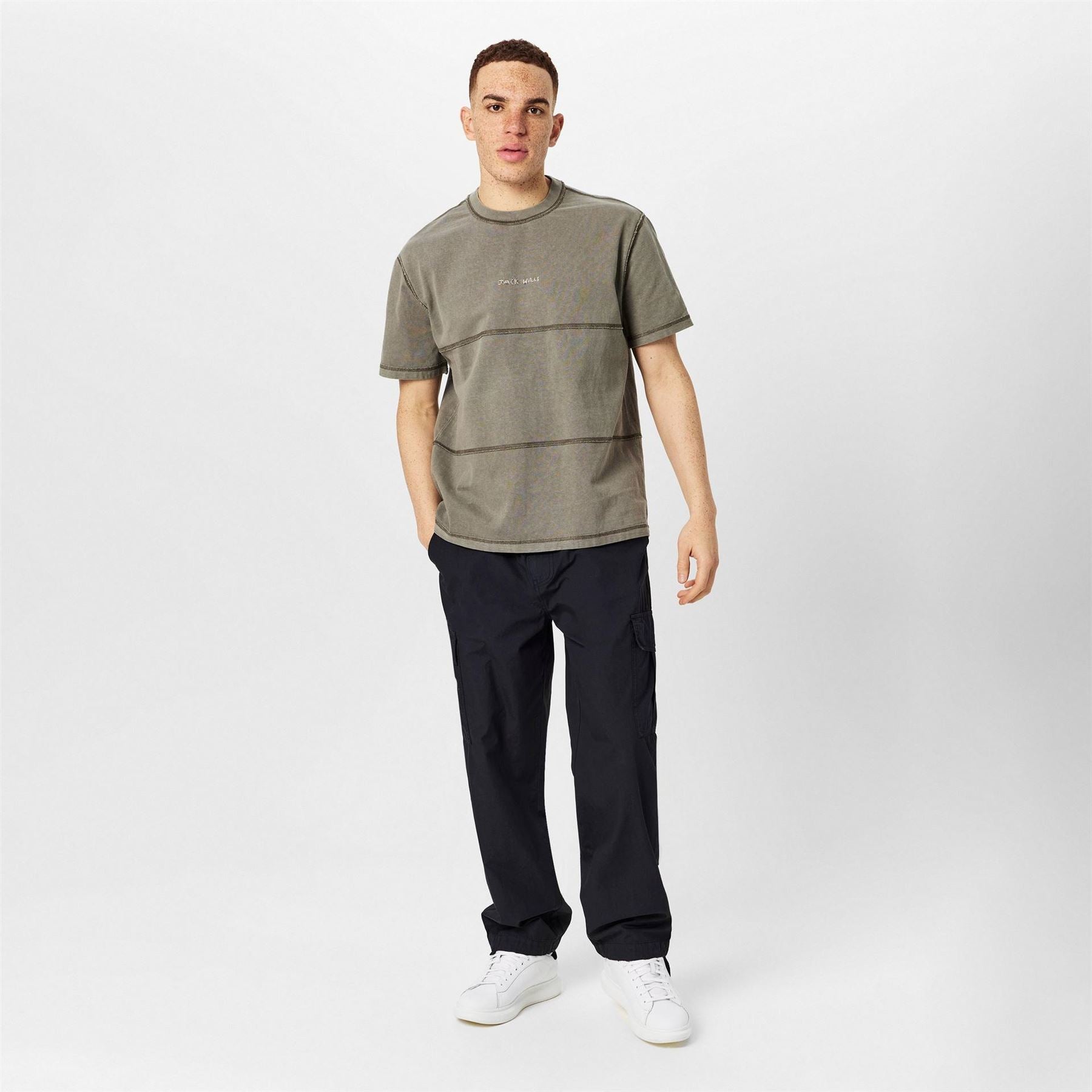 Jack Wills Regular Fit Garment Dye Crew Neck T-Shirt