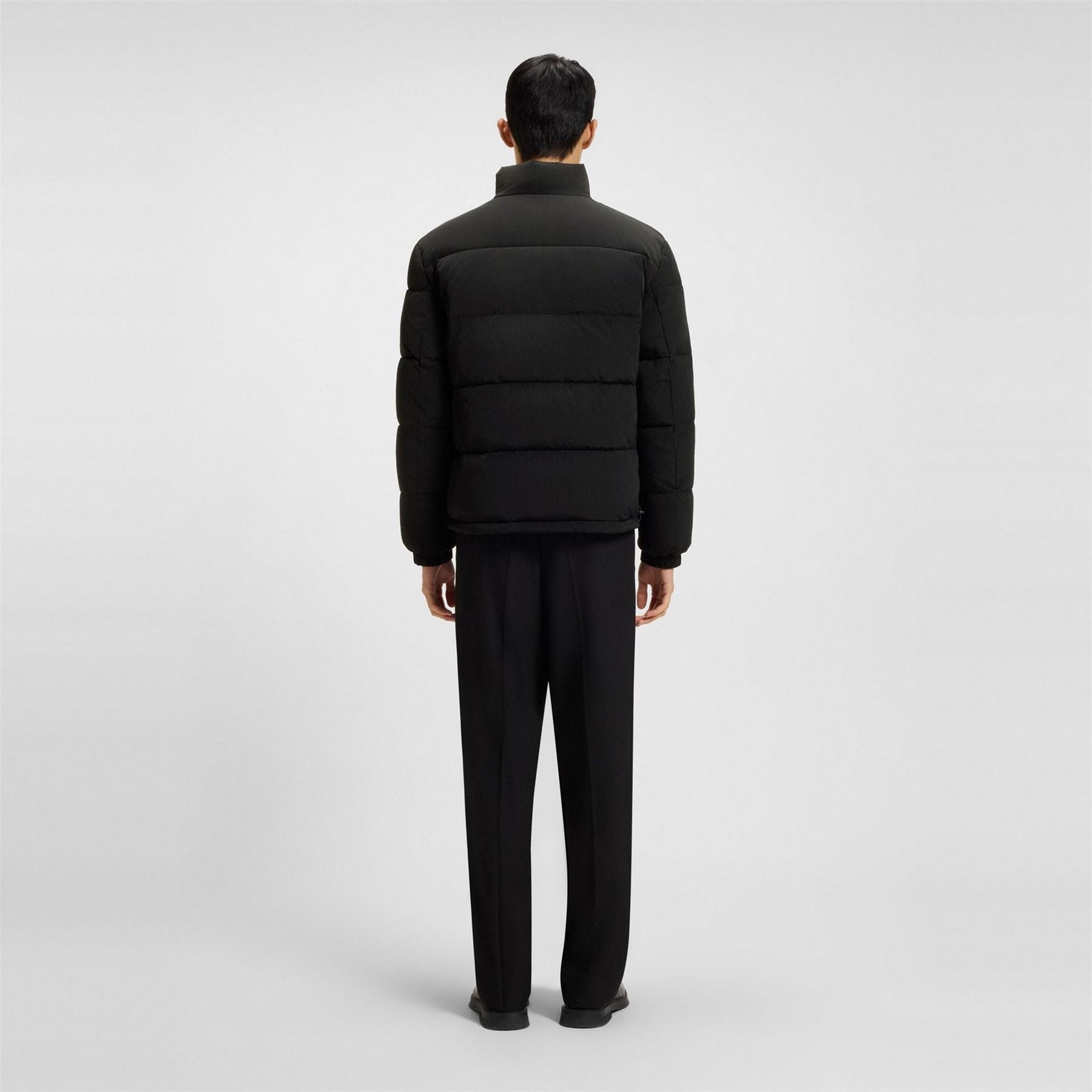 Hugo Solid Patterned Puffer Coat with Chest Pocket