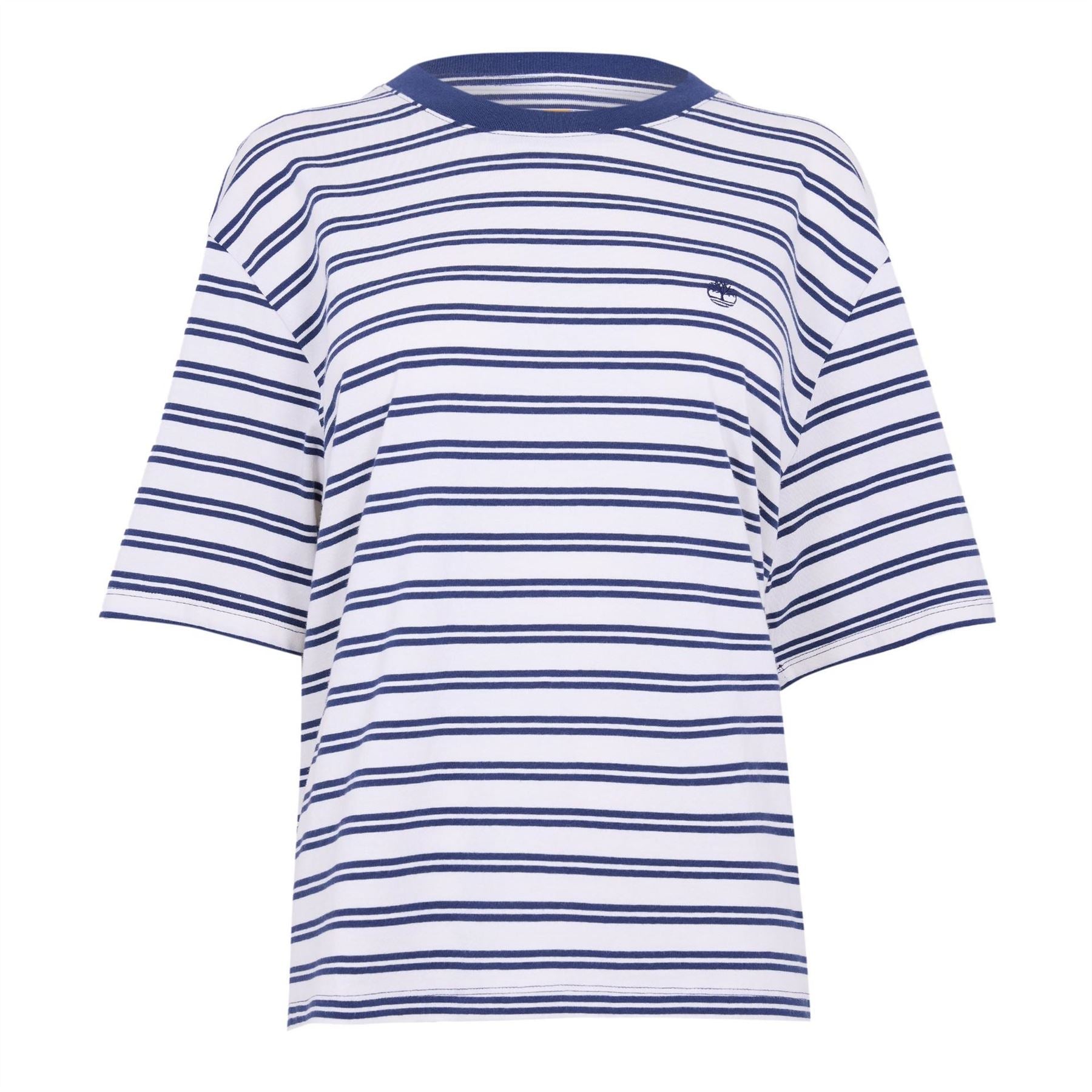 Timberland Dunstan Stripe Crew Neck Short Sleeve Boxy T-Shirt