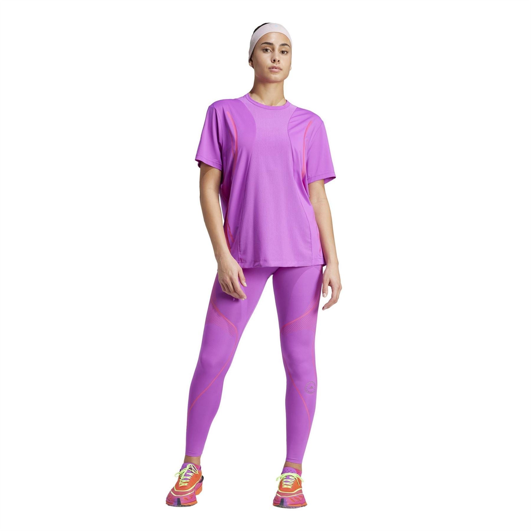 adidas Solid Patterned Skinny Fit Leggings