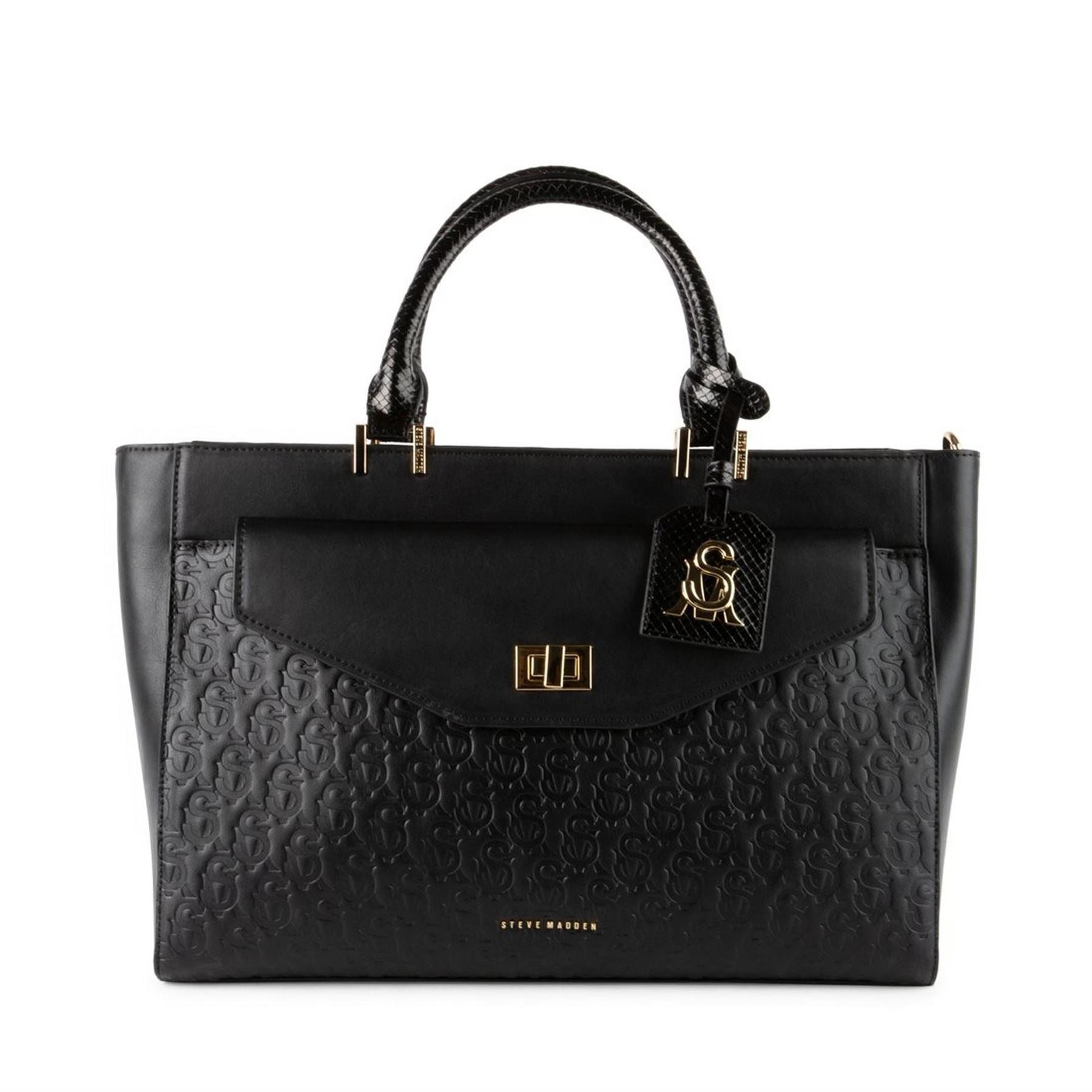 Steve Madden Rectangle Shape Tote with Gold Hardware