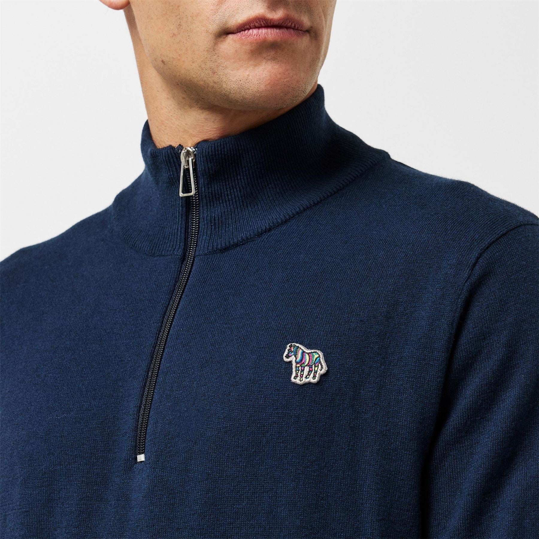 PS Paul Smith Logo Quarter Zip Sweater