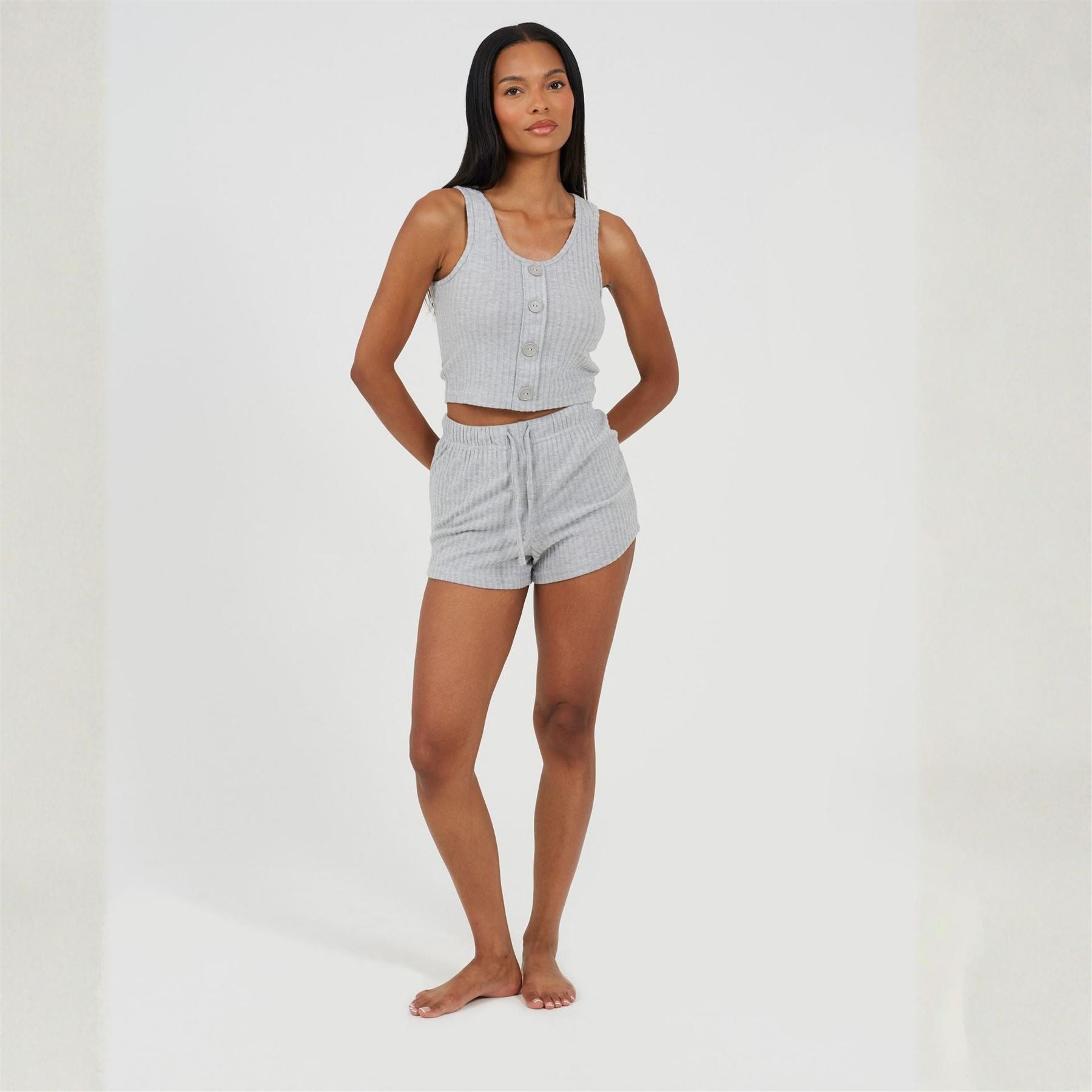 Brave Soul Sleeveless Scoop Neck Lounge Set