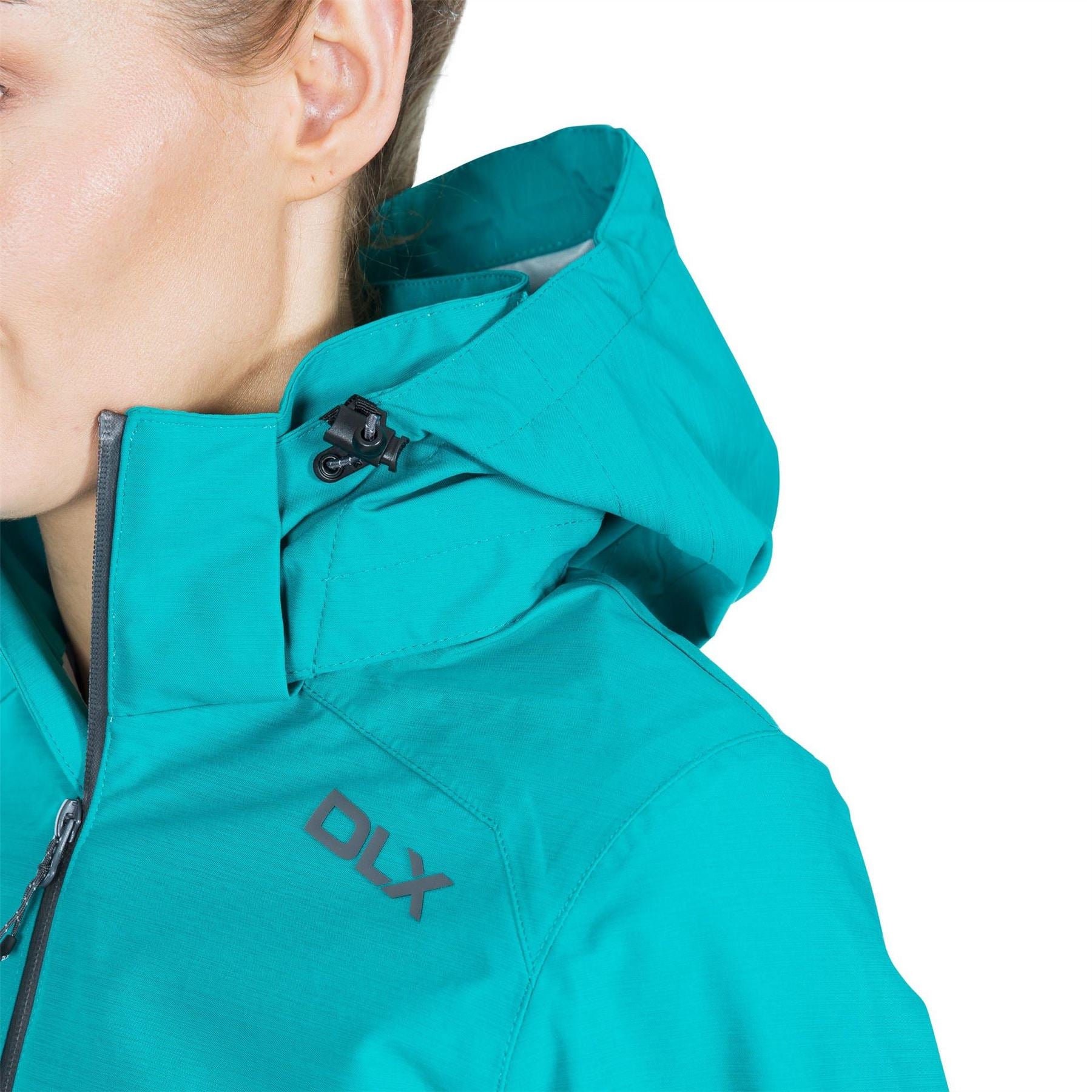 DLX Gayle Hooded Rain Jacket with Zipped Pocket