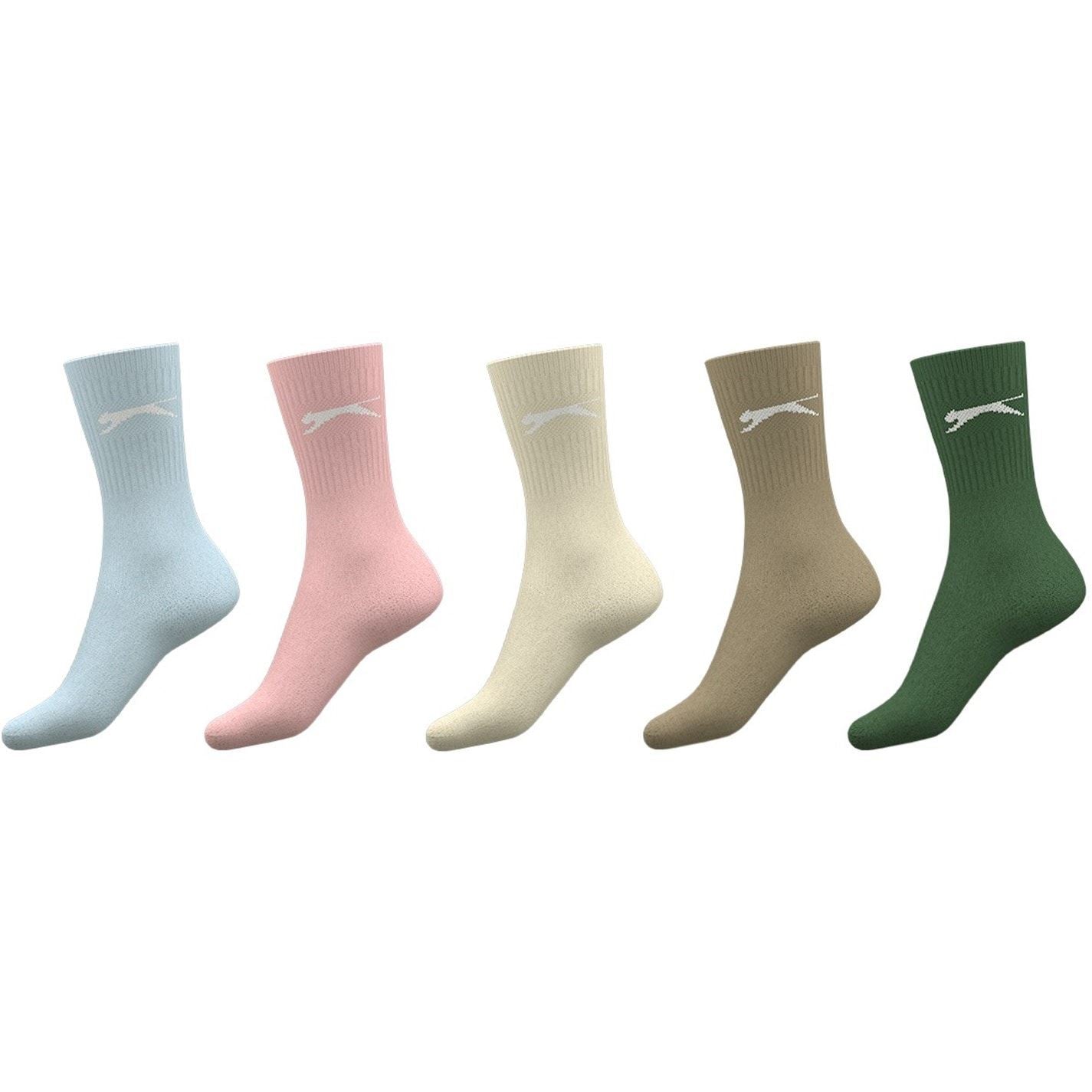 Slazenger 5 Pack Crew Socks Ladies