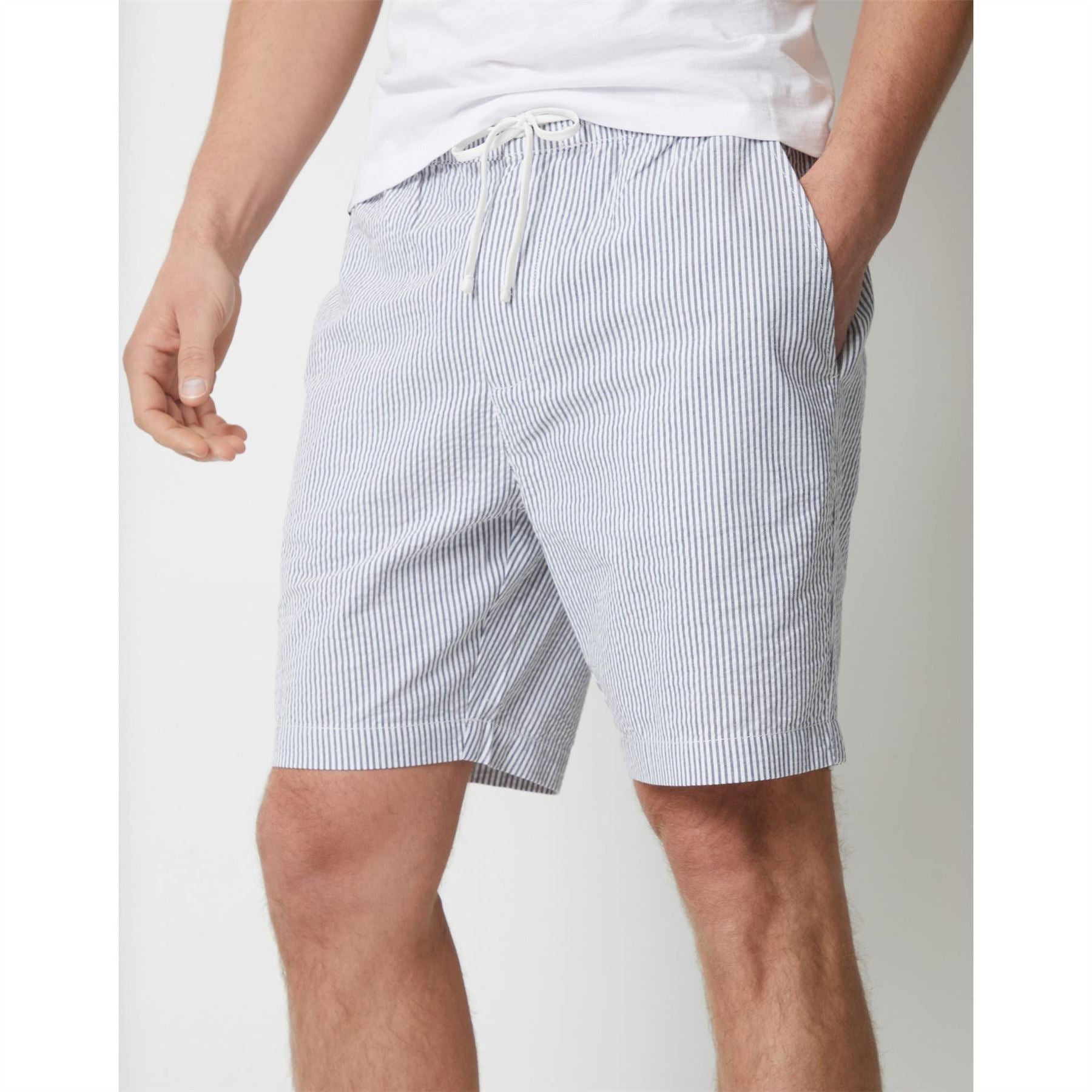 Threadbare Cinco Vertical Stripe Bermuda Shorts