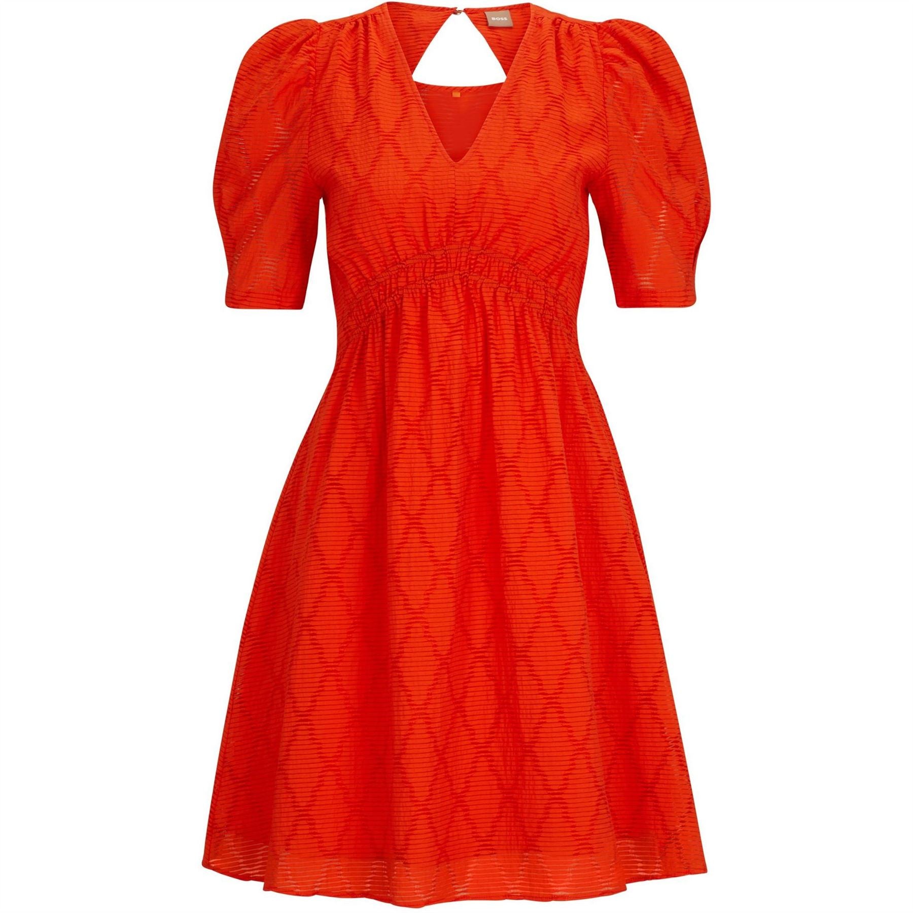 Boss Dizziano V-Neck Short Sleeve Knee Length Dress