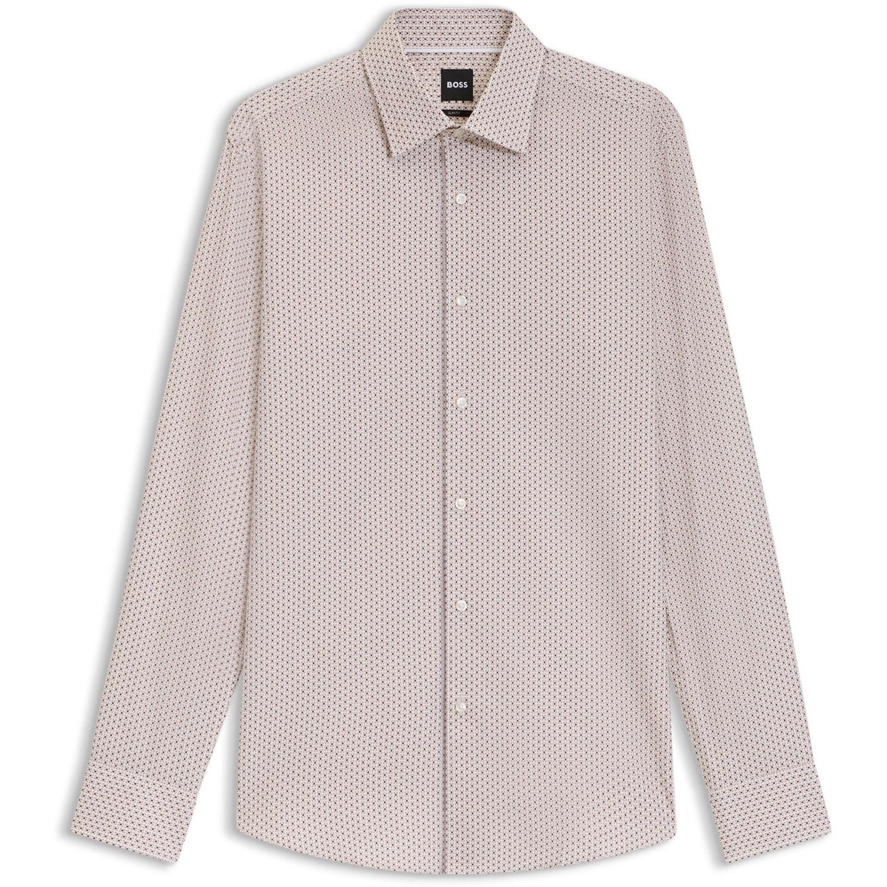 Boss Regular Fit Cuff Sleeve Point Collar Shirt