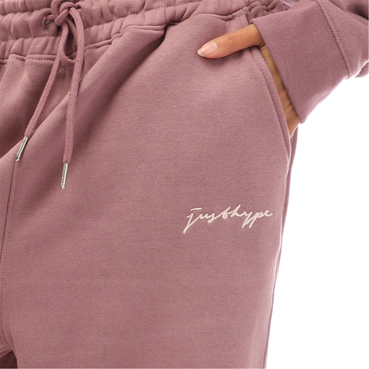 Hype Wide Leg Solid Patterned Joggers