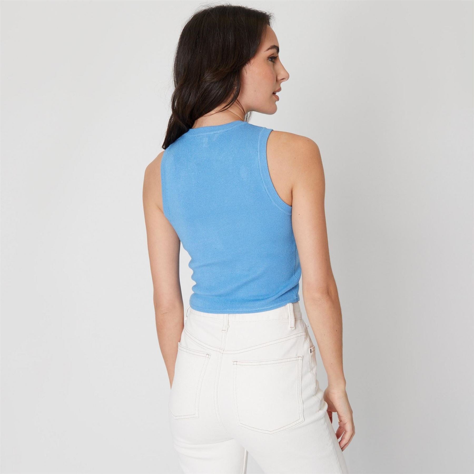 Be You Womens Crop Knitted Vest
