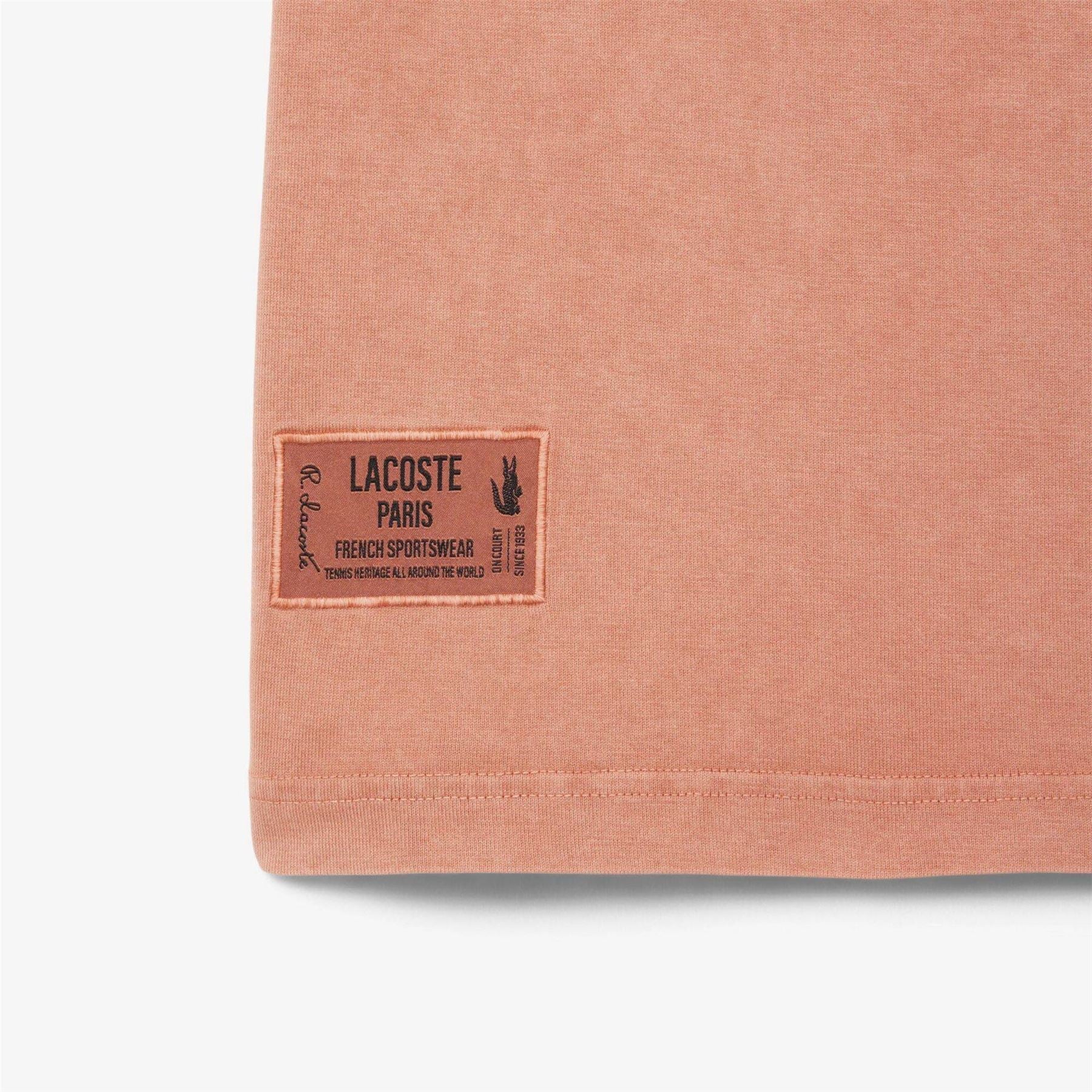 Lacoste Washed Effect Heavy Jersey Regular Fit T-Shirt