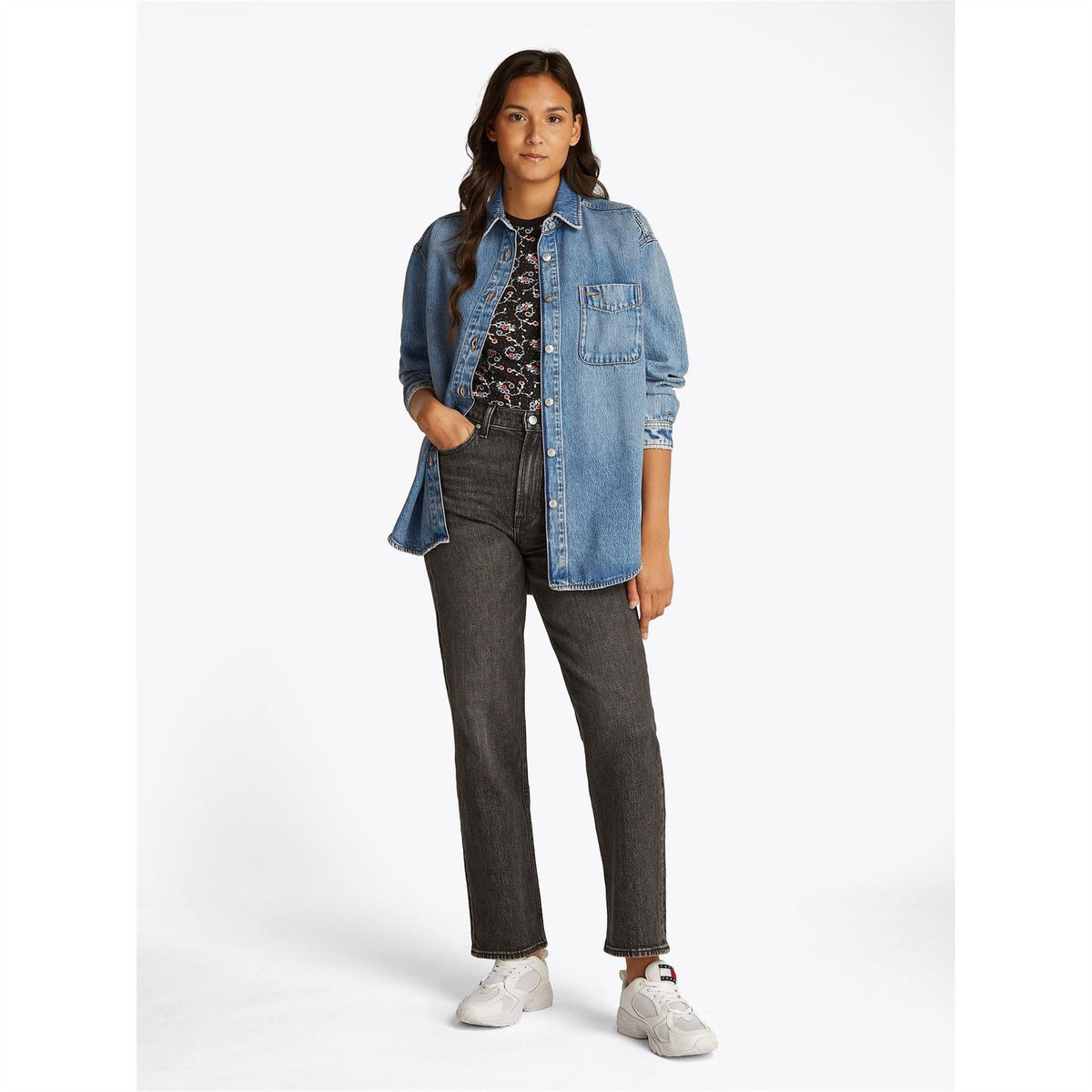 Tommy Jeans Denim Long Sleeve Relaxed Fit Shirt