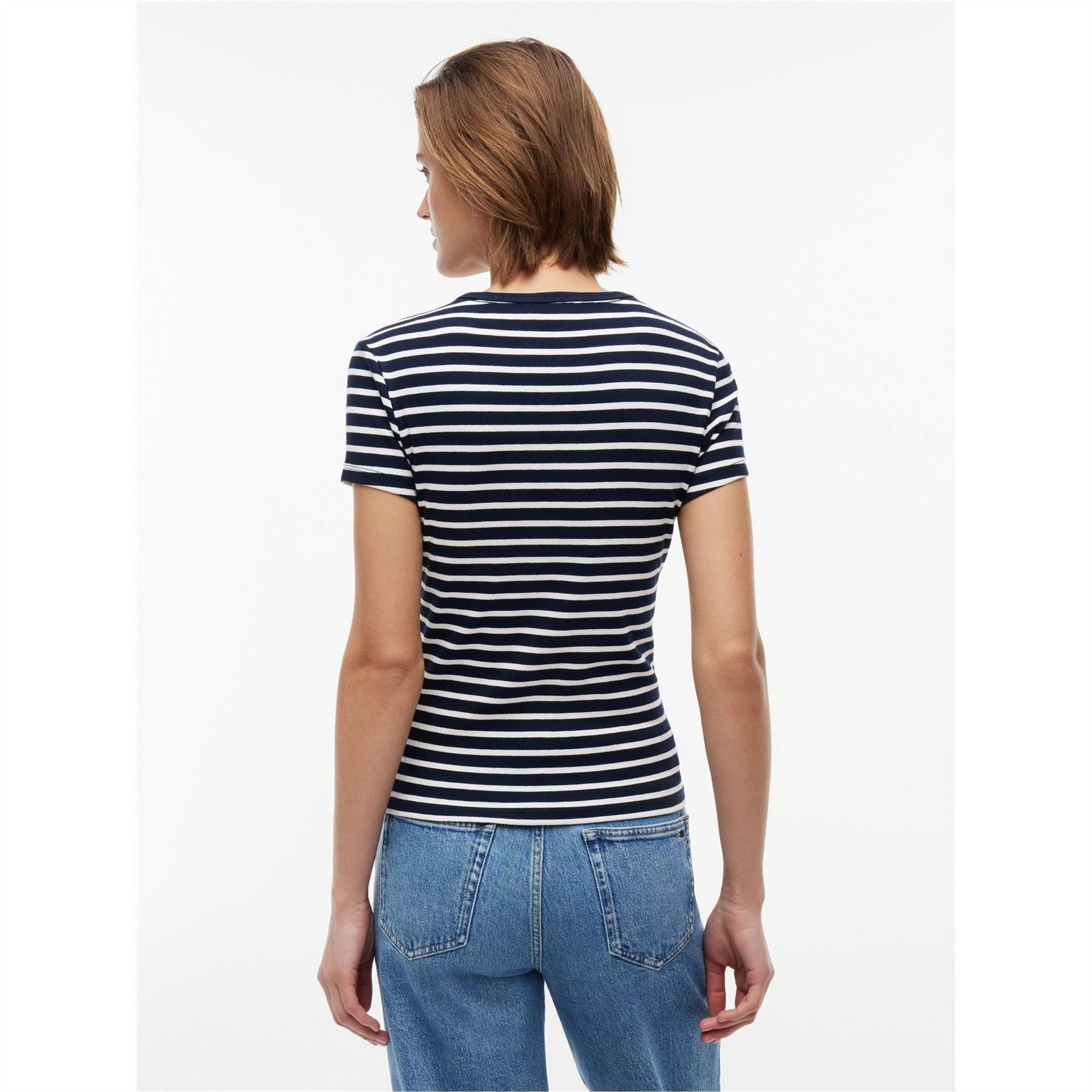Tommy Jeans Slim Essential Rib Short Sleeve T-Shirt