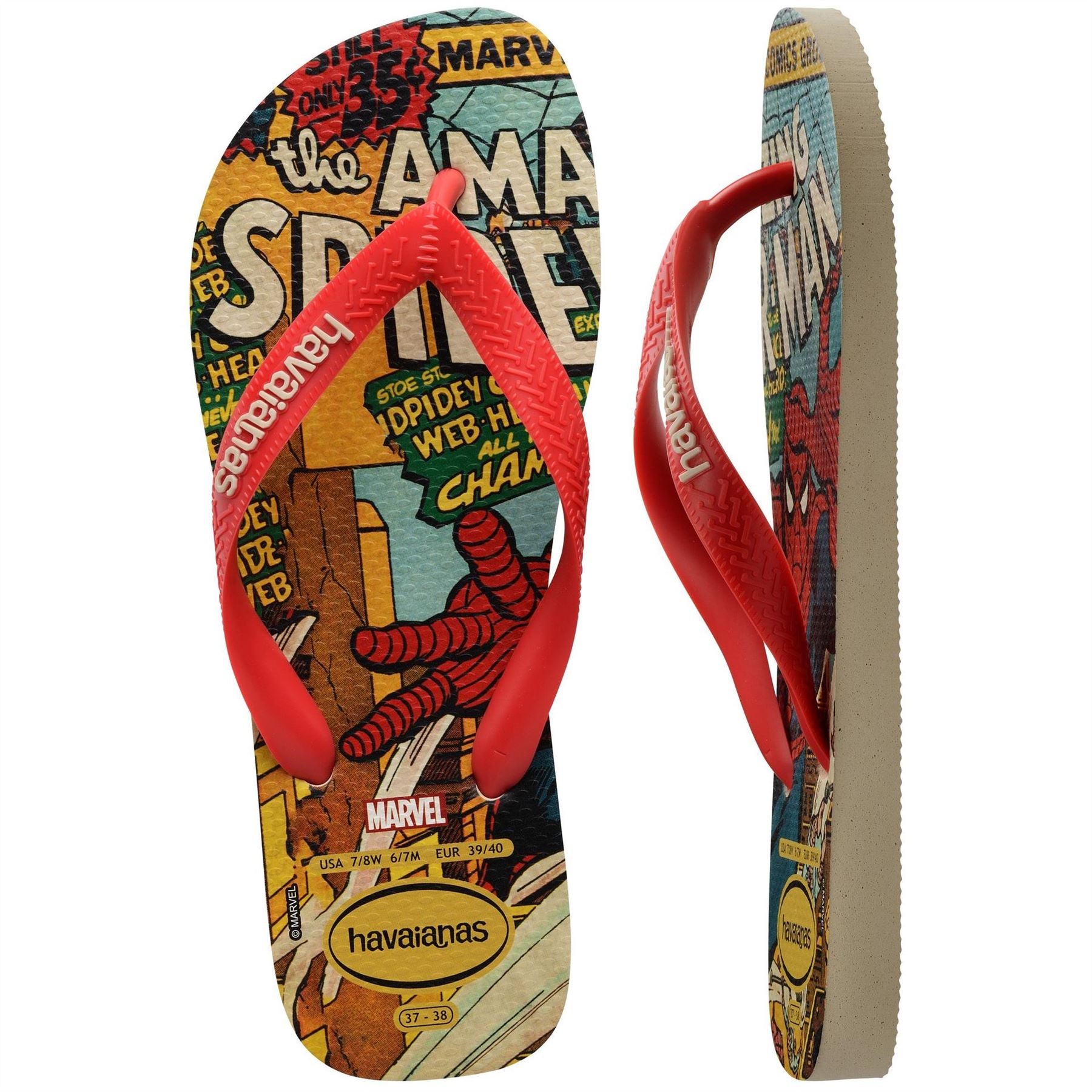 Havaianas Womens Hav. Top Marvel Classics Beige Stra Flip Flops