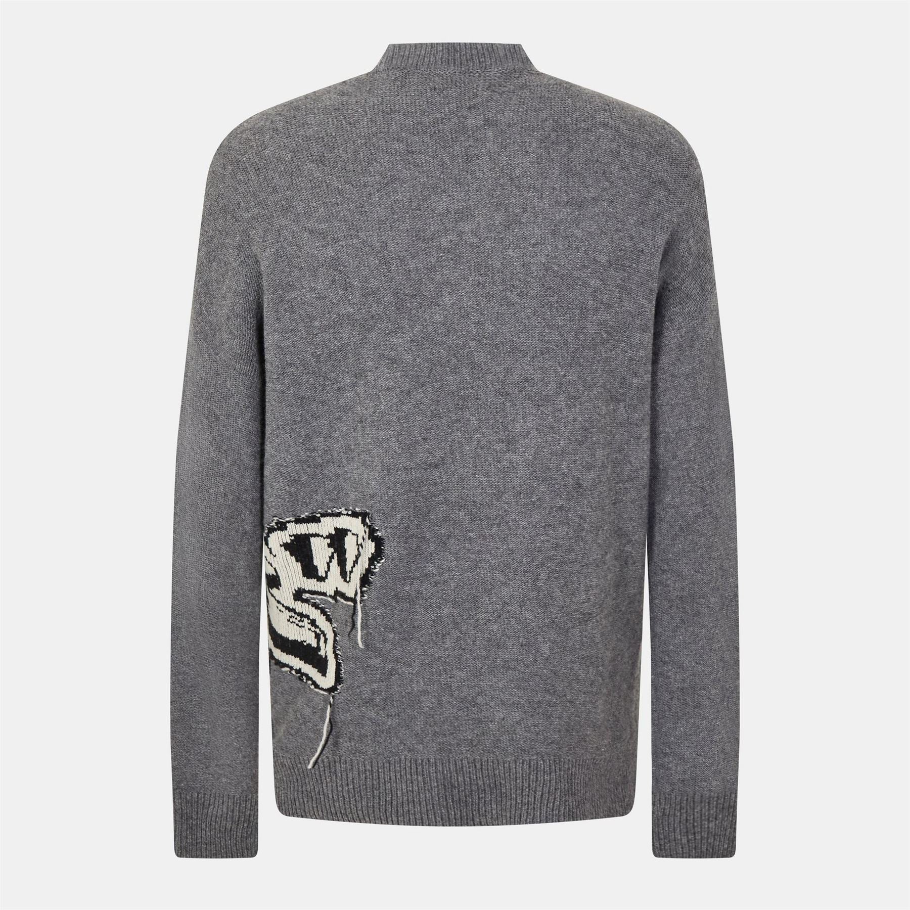 Off White  Chunky Crew Knitted Sweater