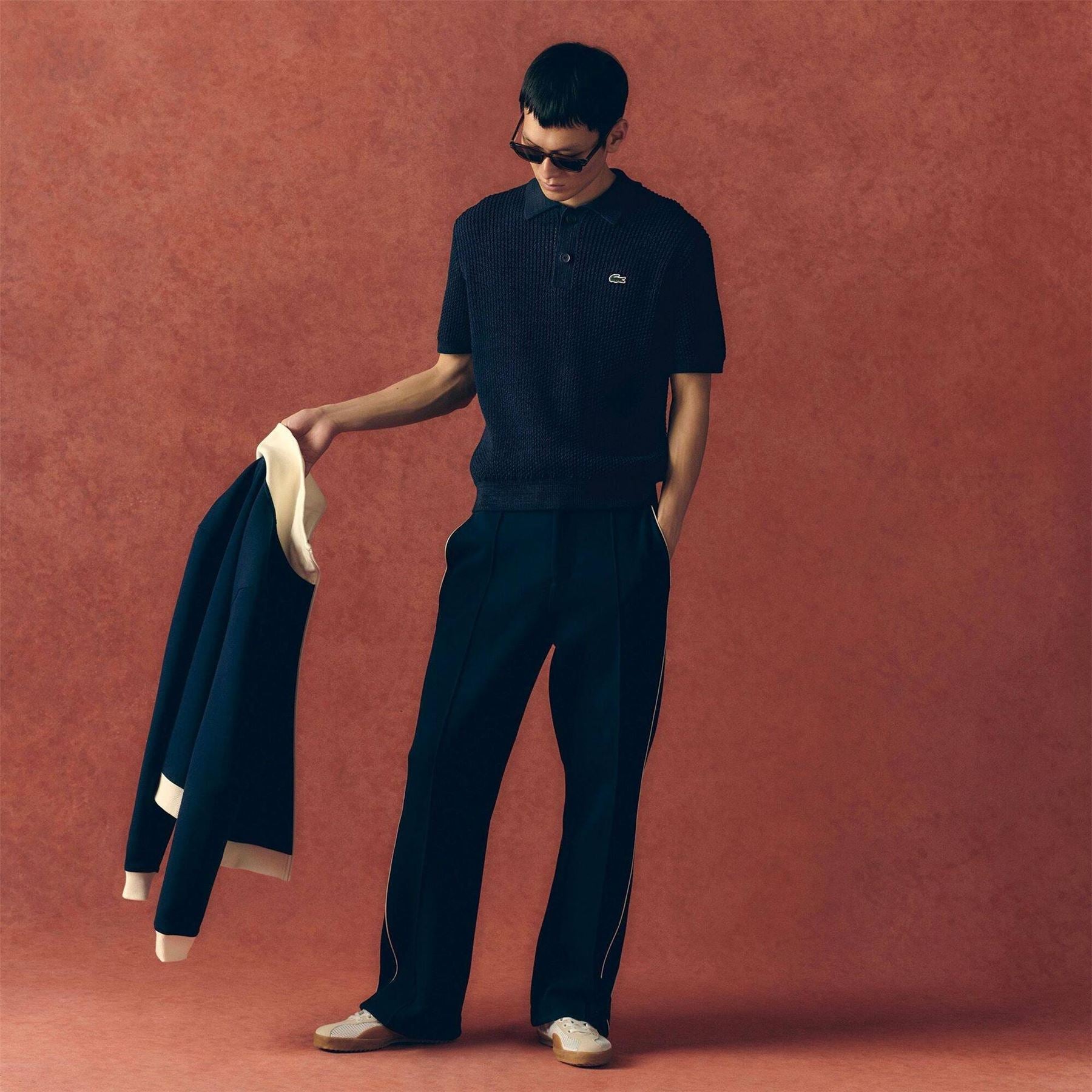Lacoste Mock Neck Bomber Jacket